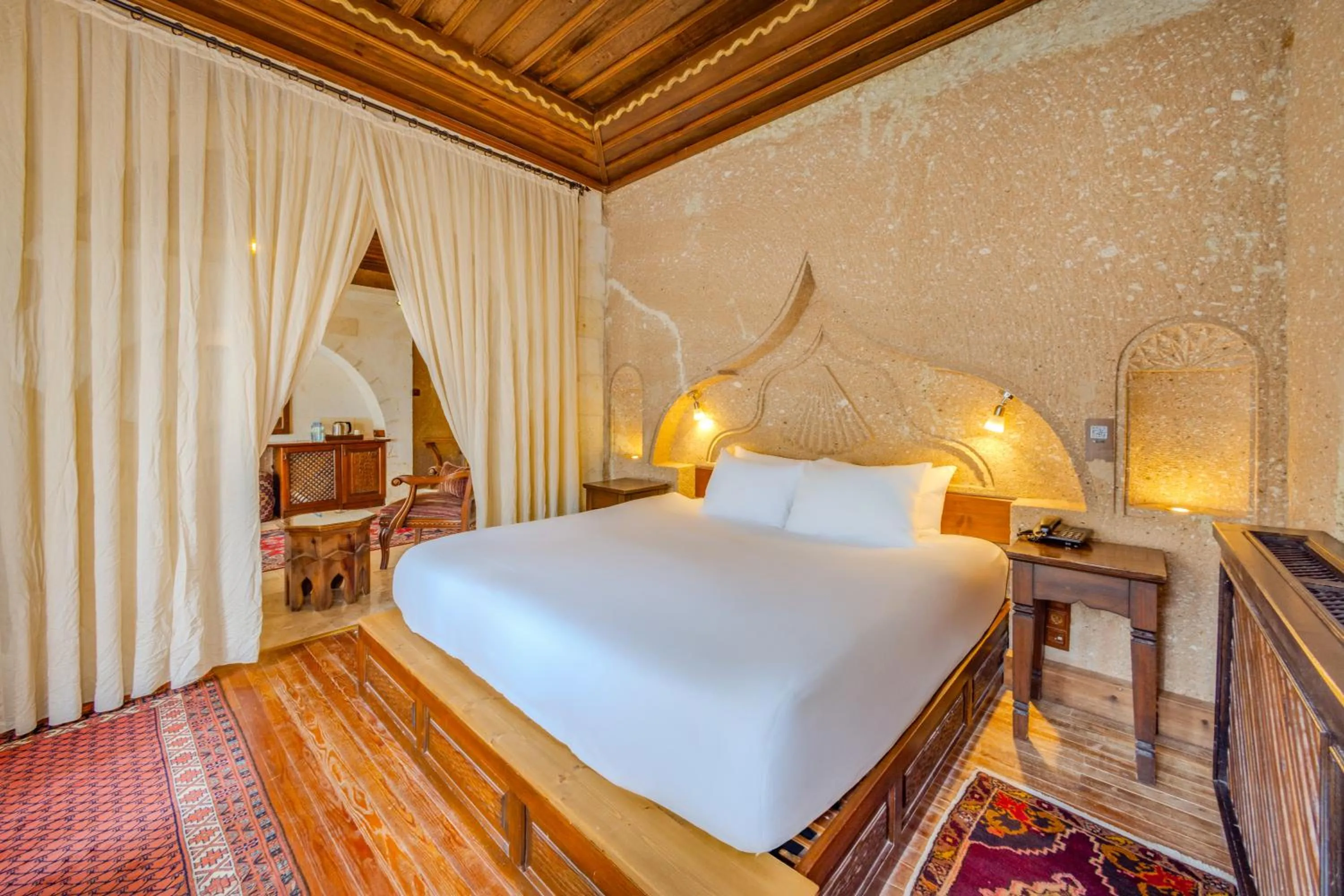 Bed in MDC Cave Hotel Cappadocia