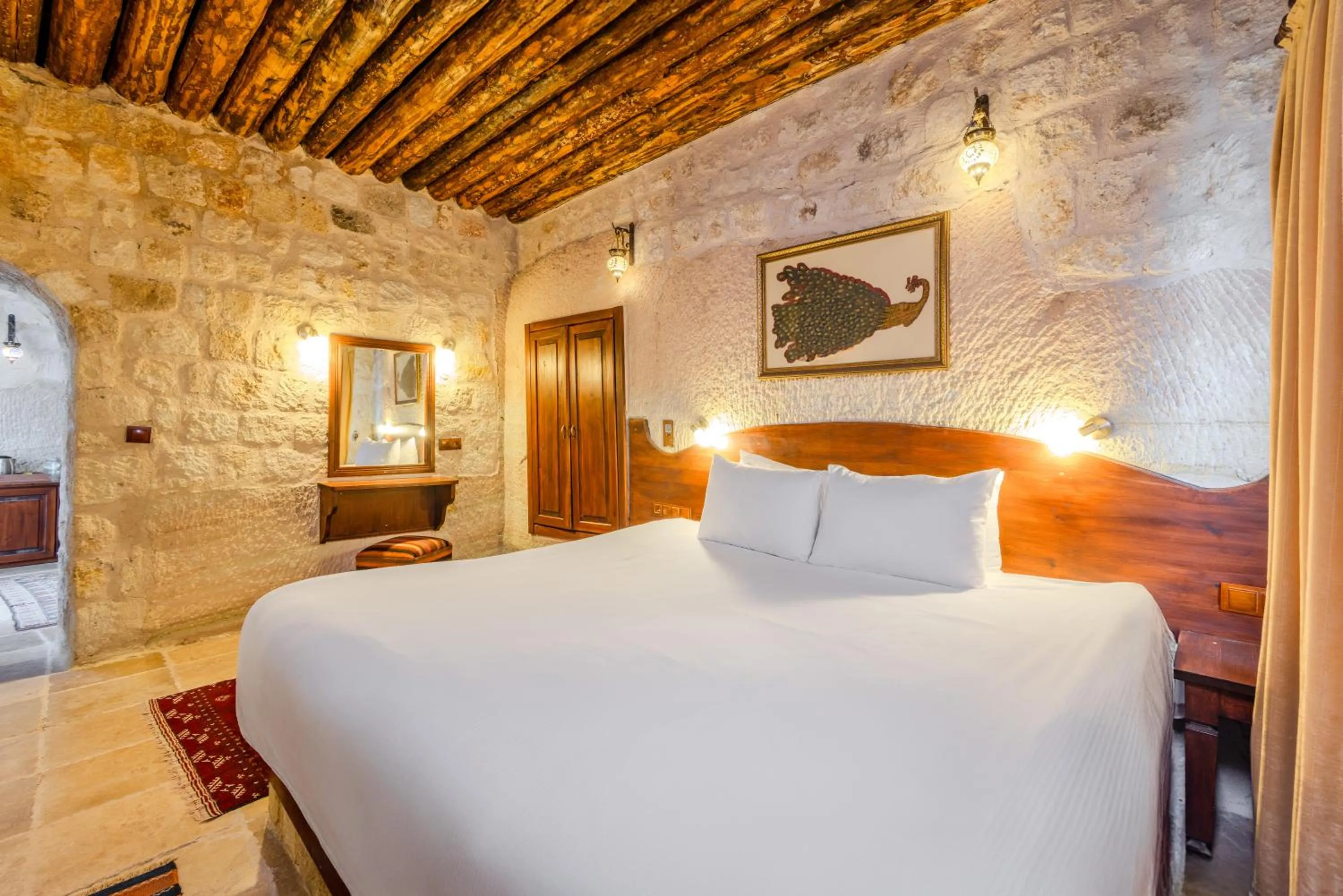 Bed in MDC Cave Hotel Cappadocia