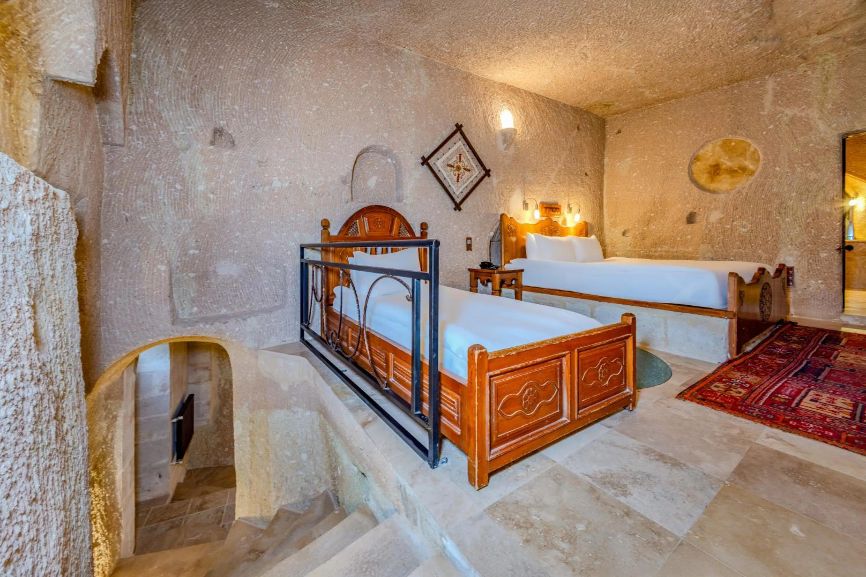 Bed in MDC Cave Hotel Cappadocia