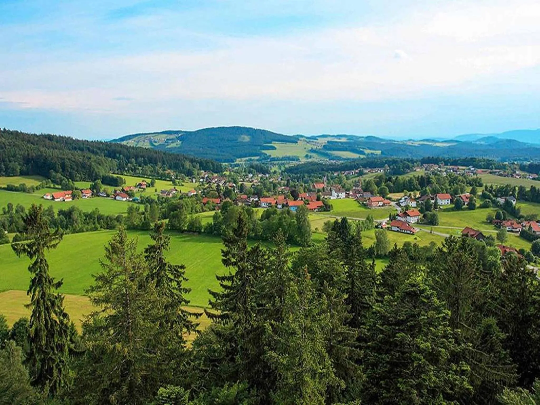 Garden view in Ferienwohnung Haus Franziska