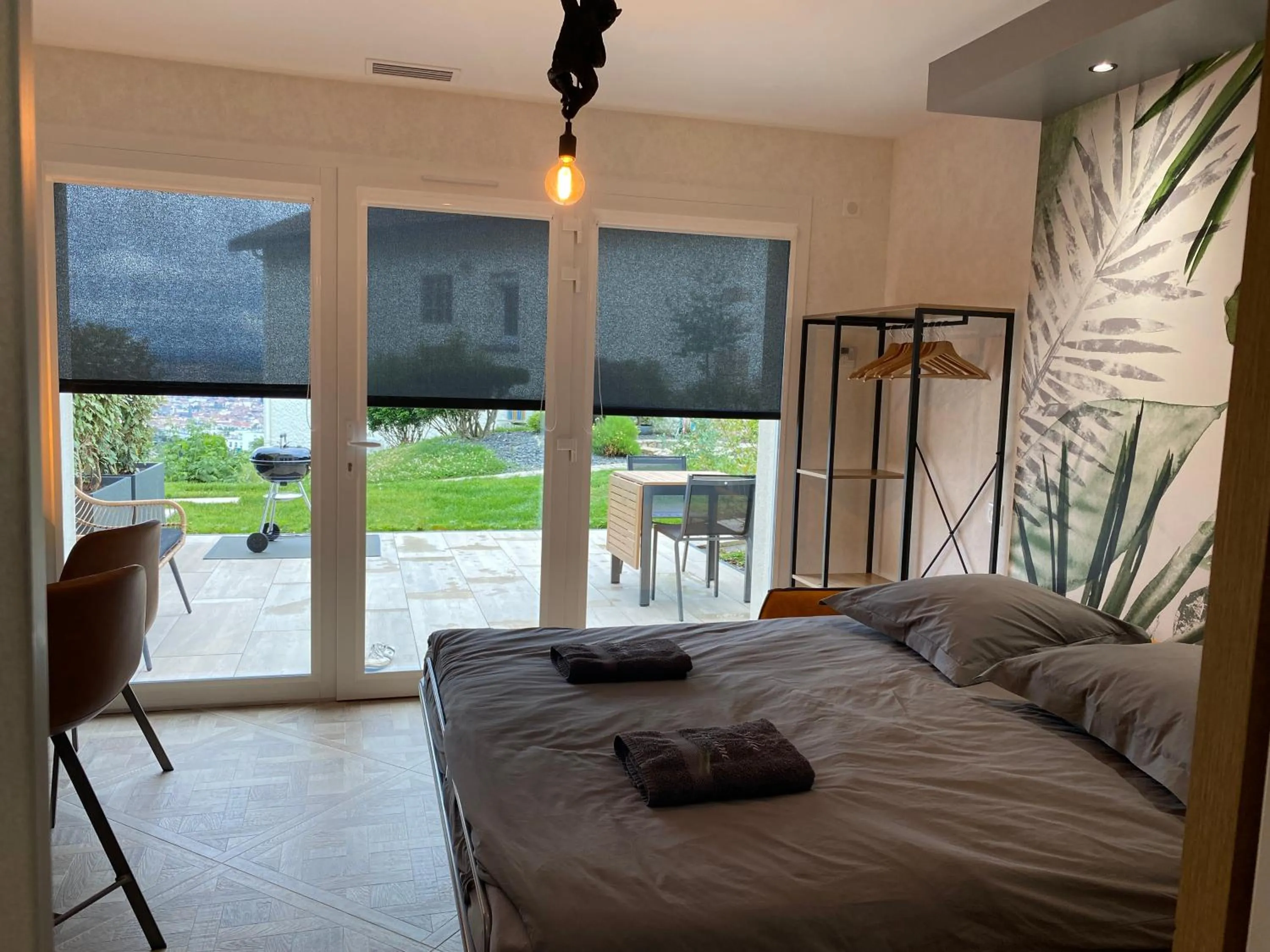 Bed in Chambres d'hôtes Villa Volcano