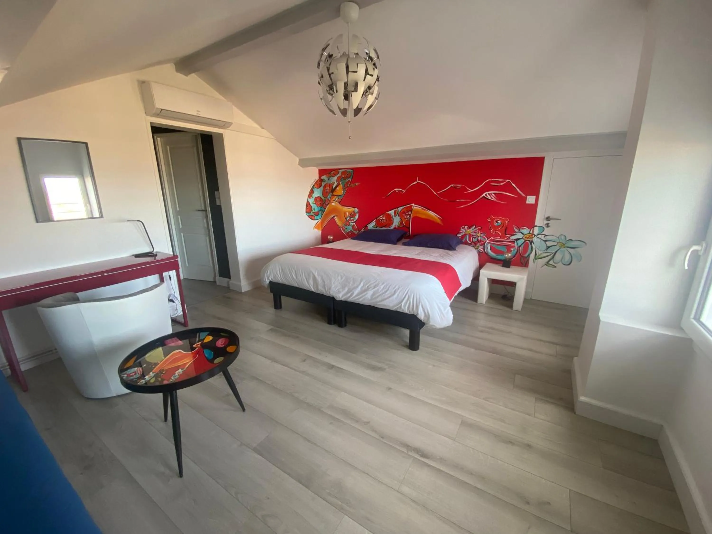 Bed in Chambres d'hôtes Villa Volcano