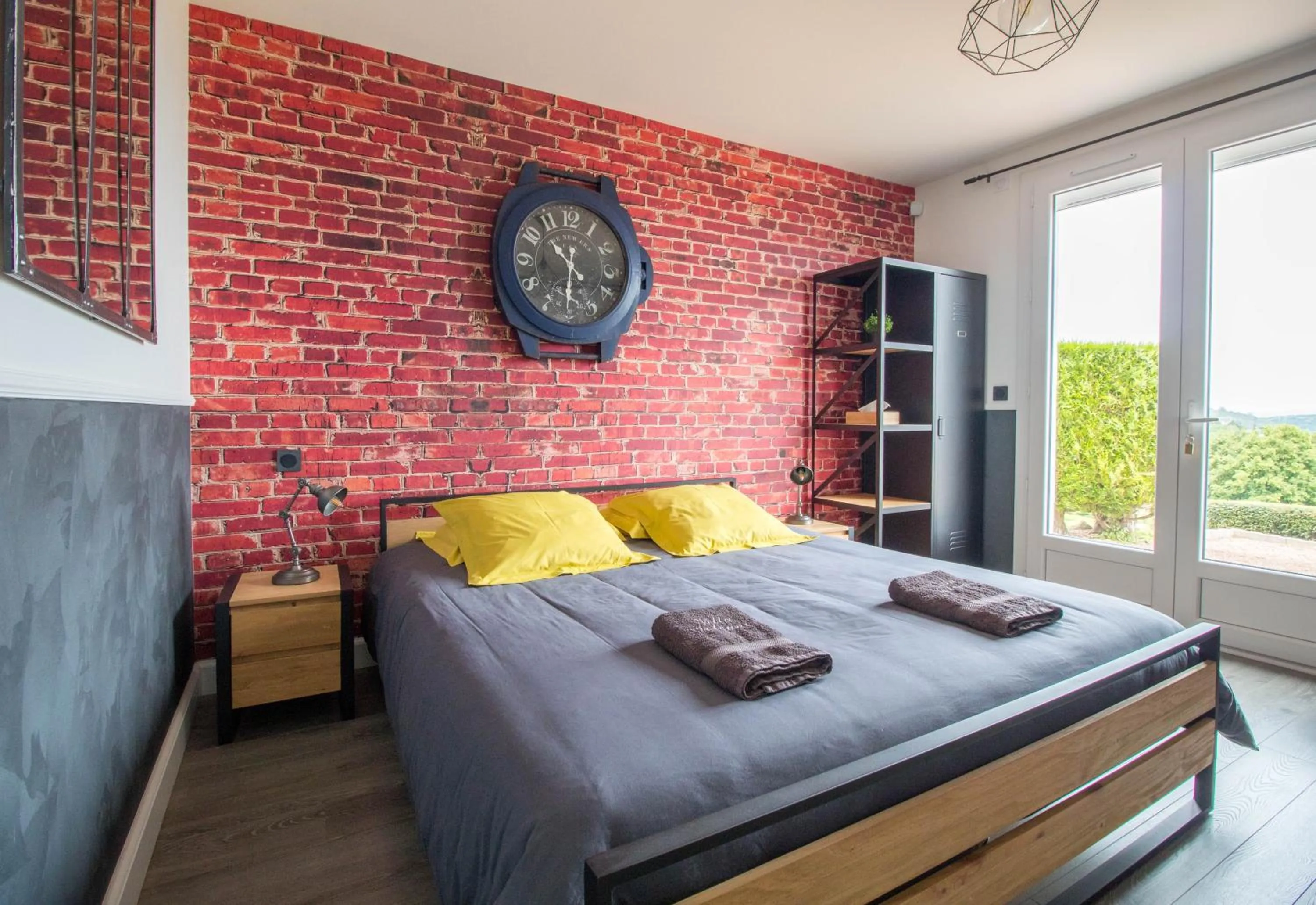 Bed in Chambres d'hôtes Villa Volcano