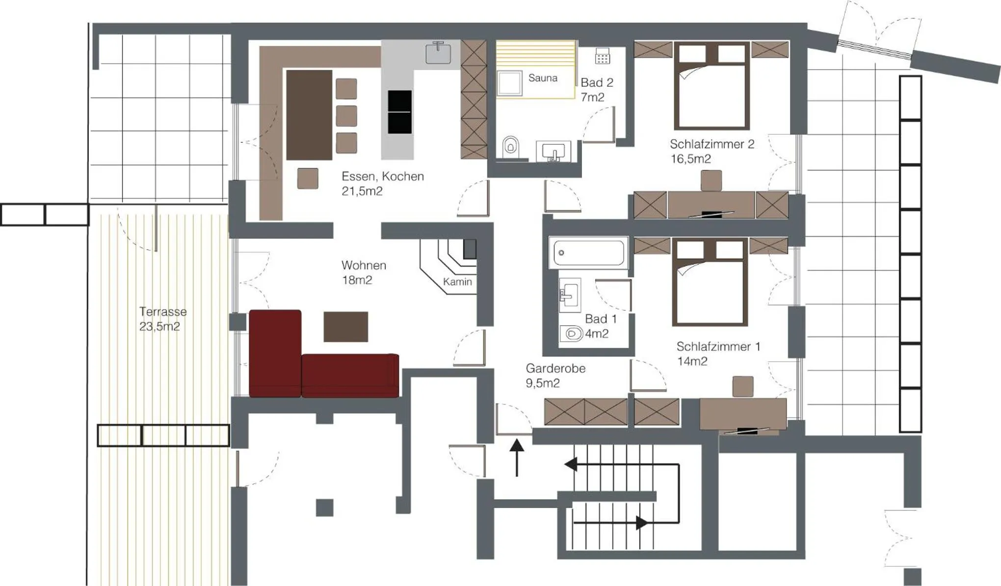 Floor plan in Bühlhof Appartements