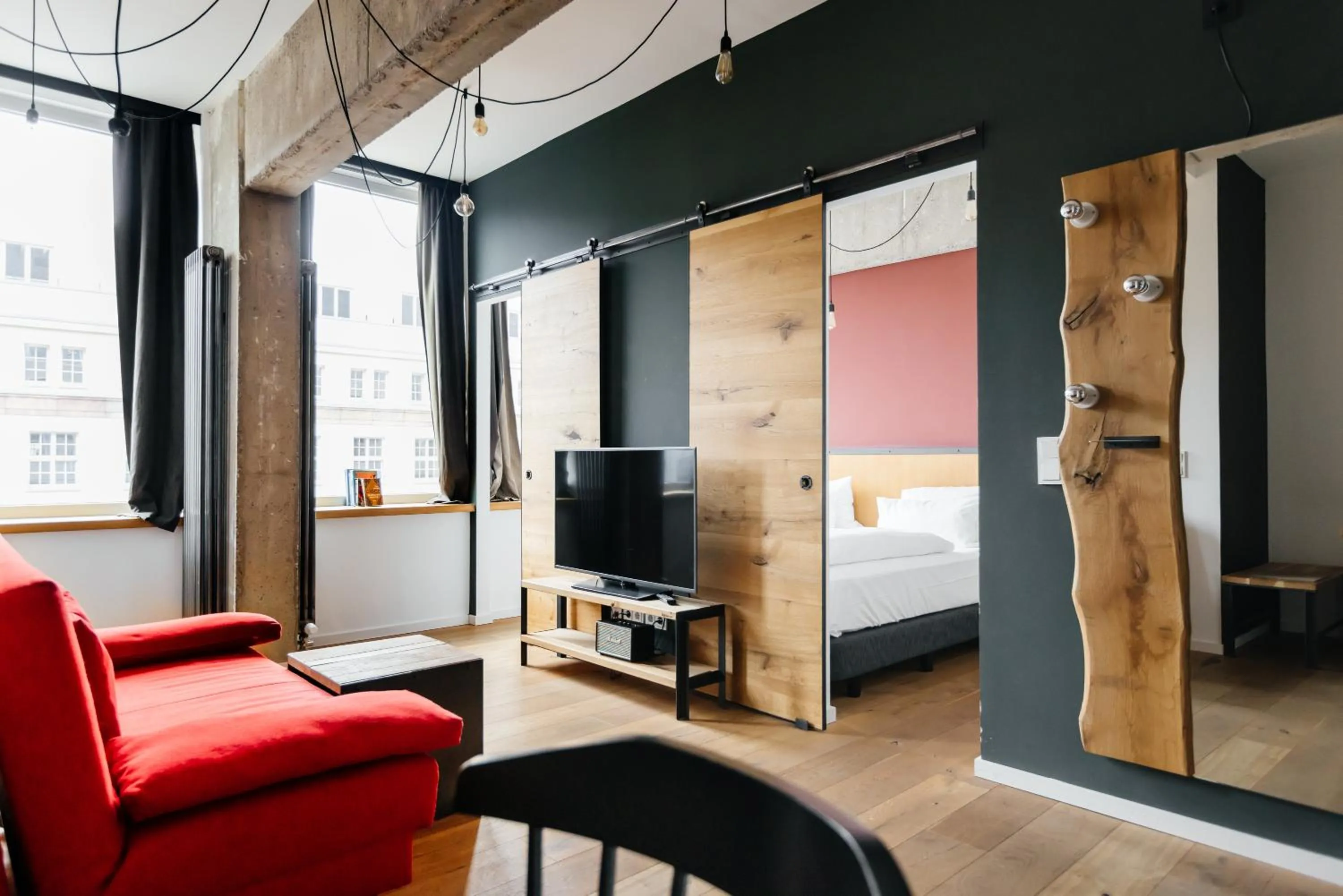 Living room, Bed in Staycity Aparthotels Leipzig City Centre