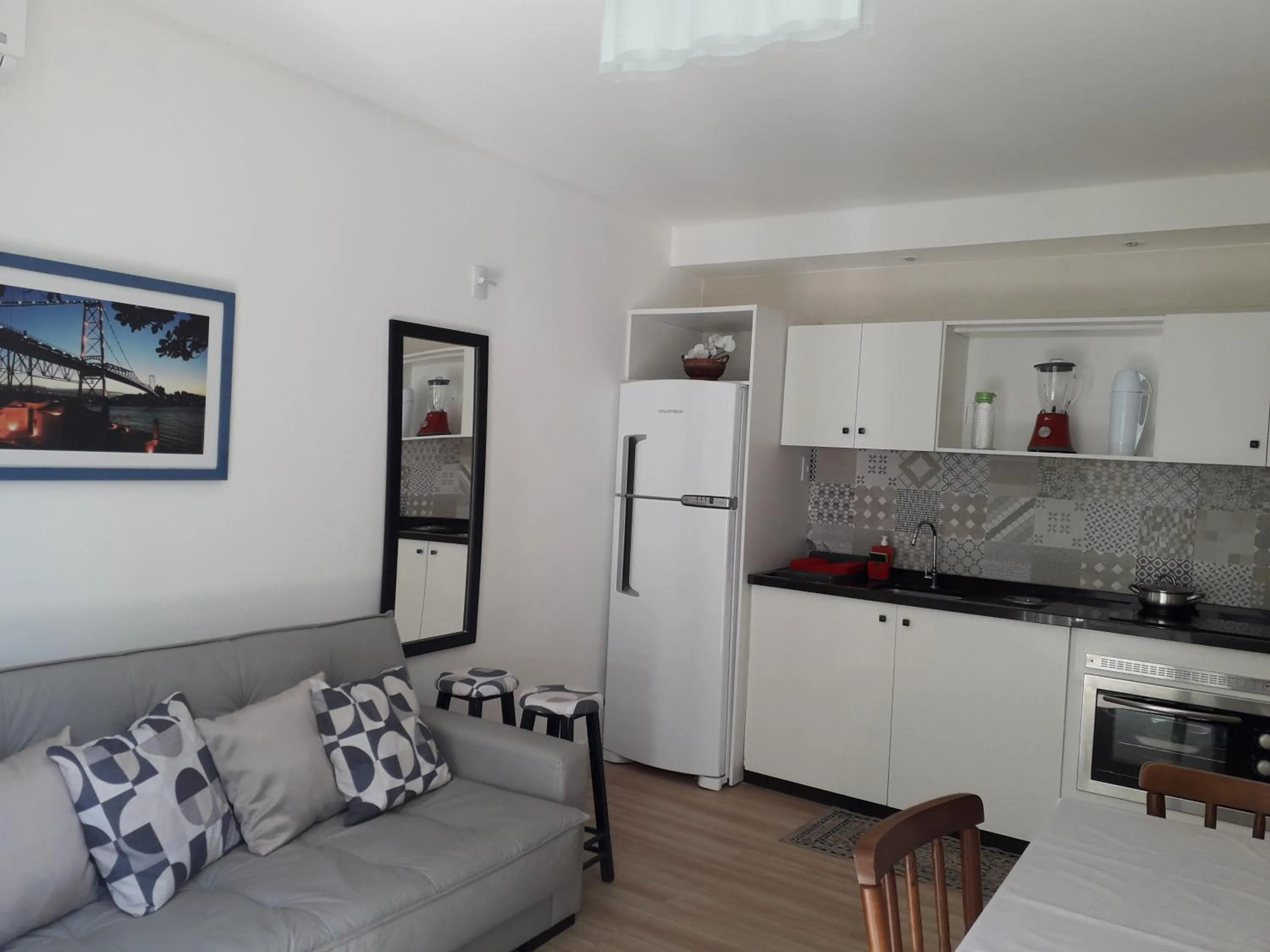 Living room in Ap 207 pe na areia em ingleses - Florianópolis SC