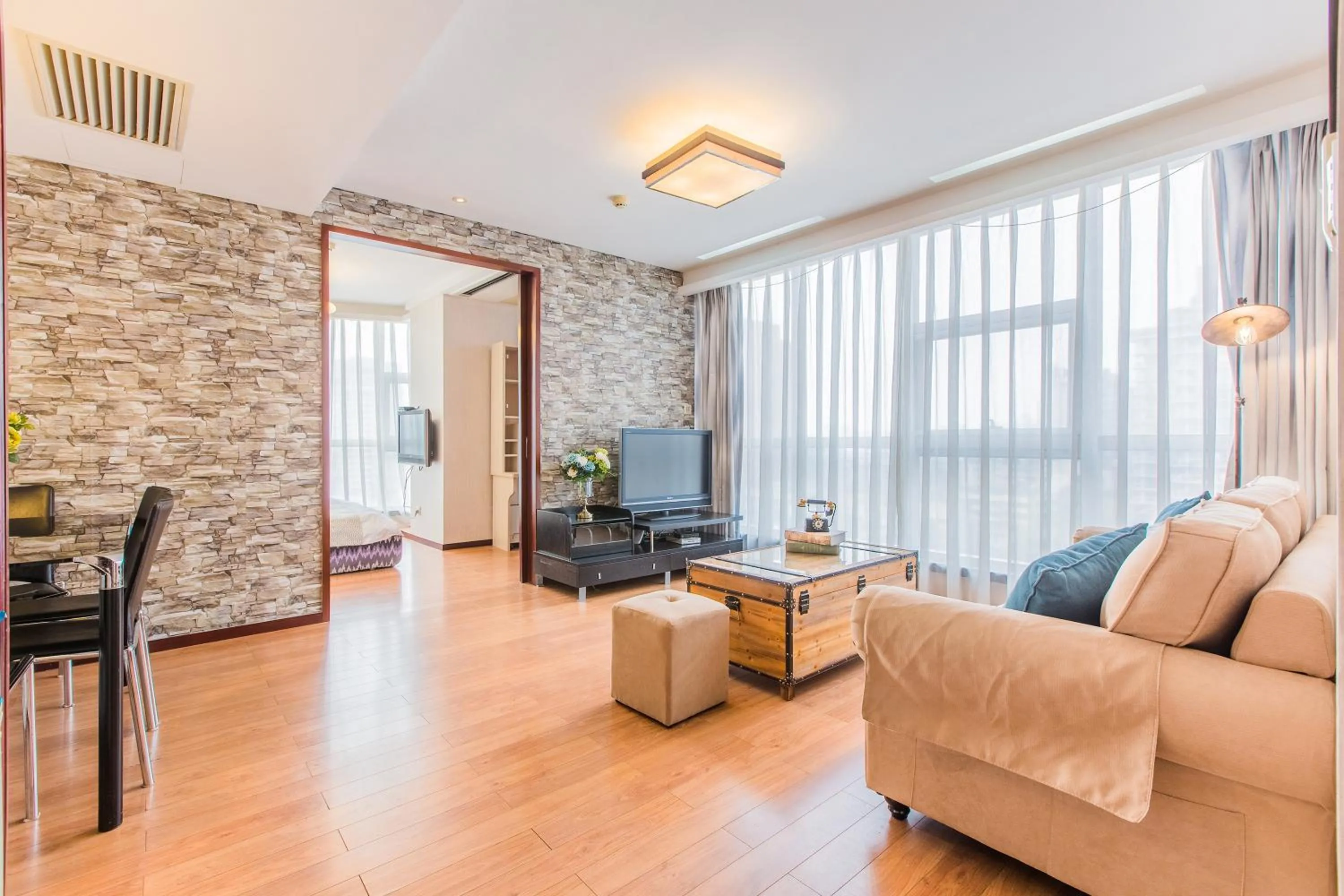 Living room in Westlake Service Apartment