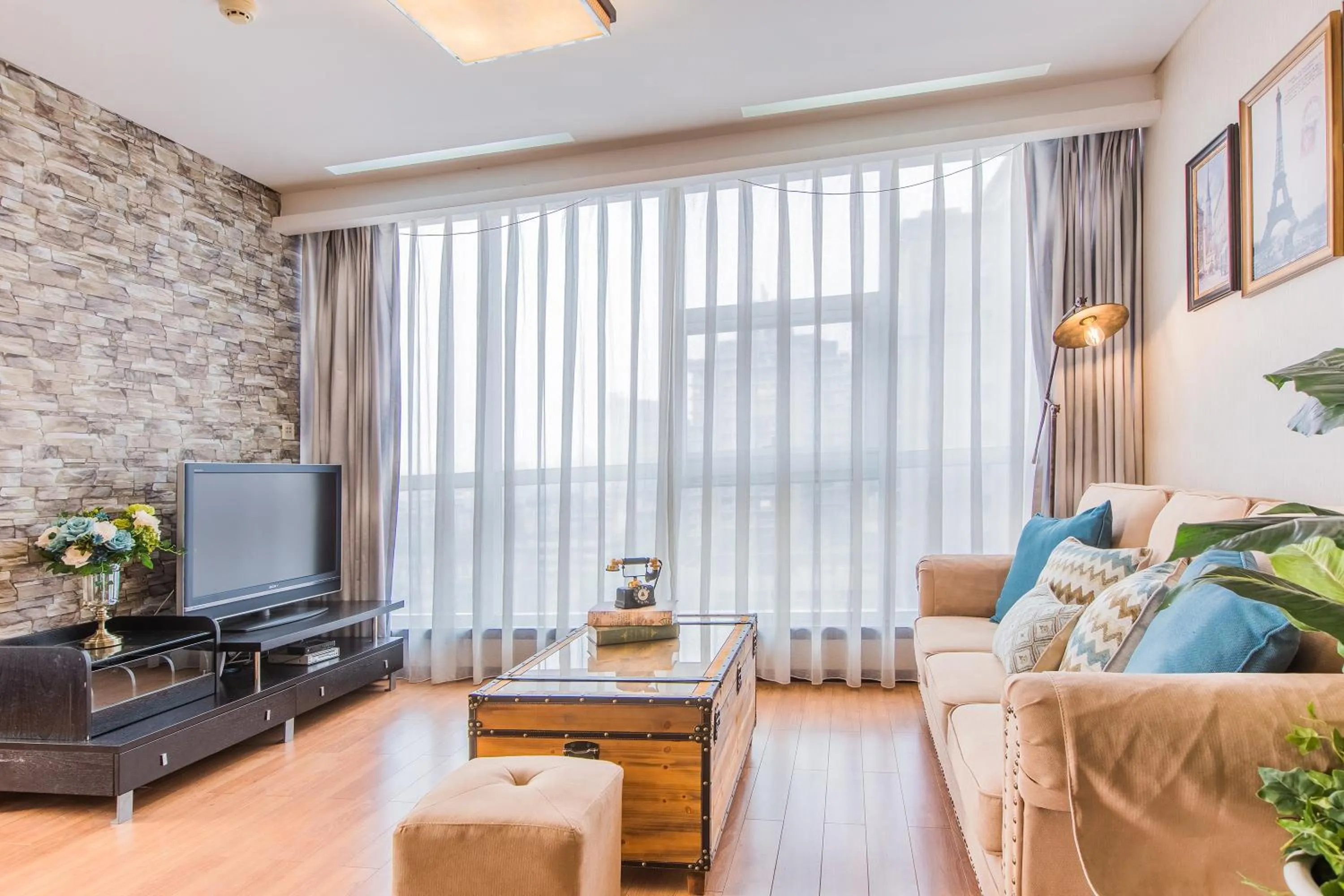Living room in Westlake Service Apartment