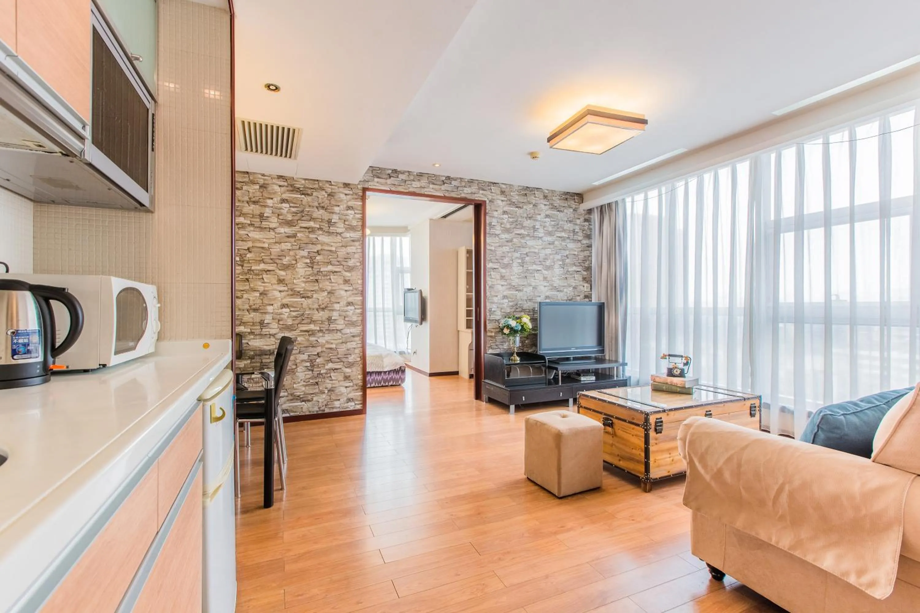 Living room in Westlake Service Apartment