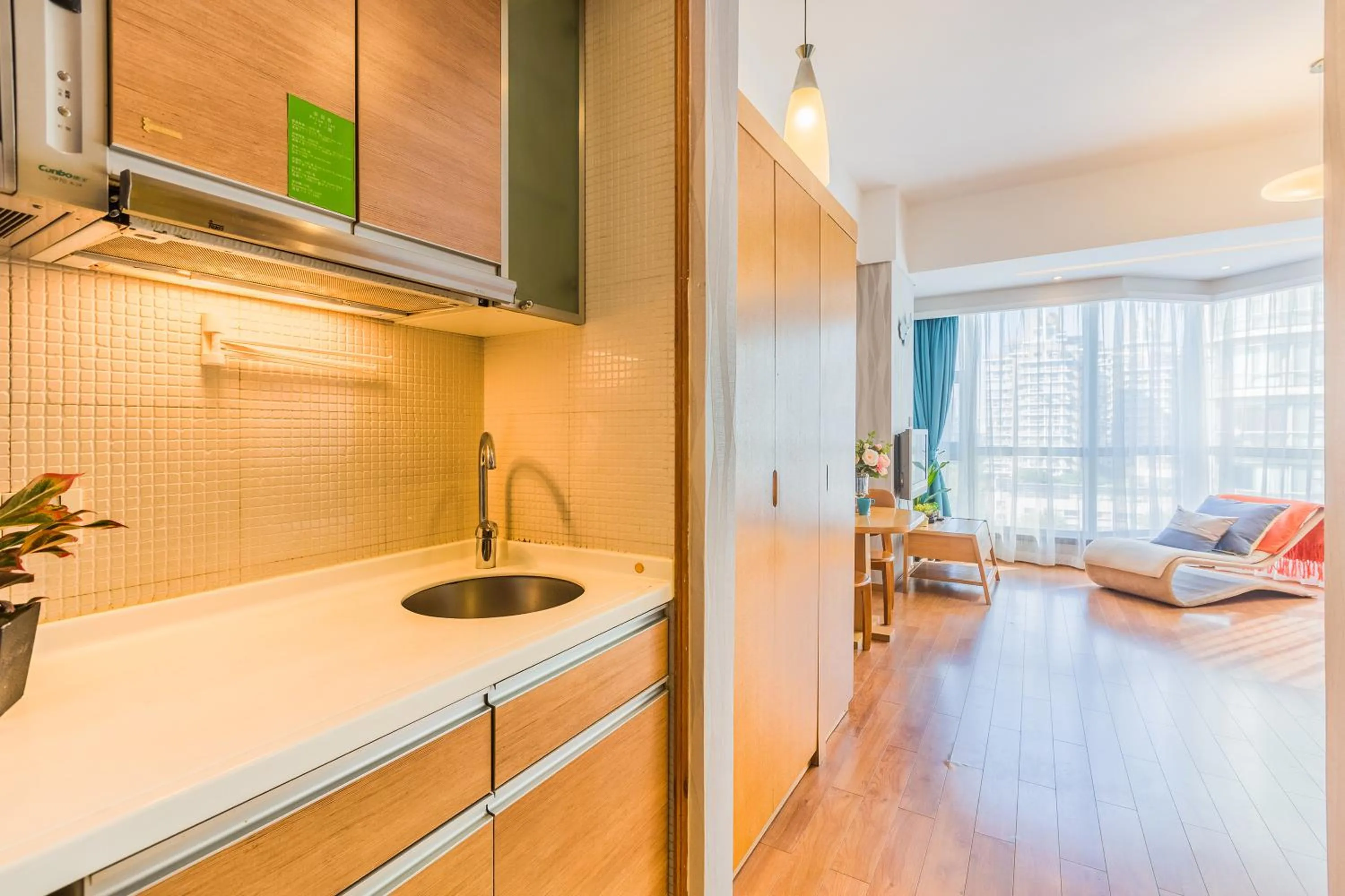 Kitchen or kitchenette in Westlake Service Apartment