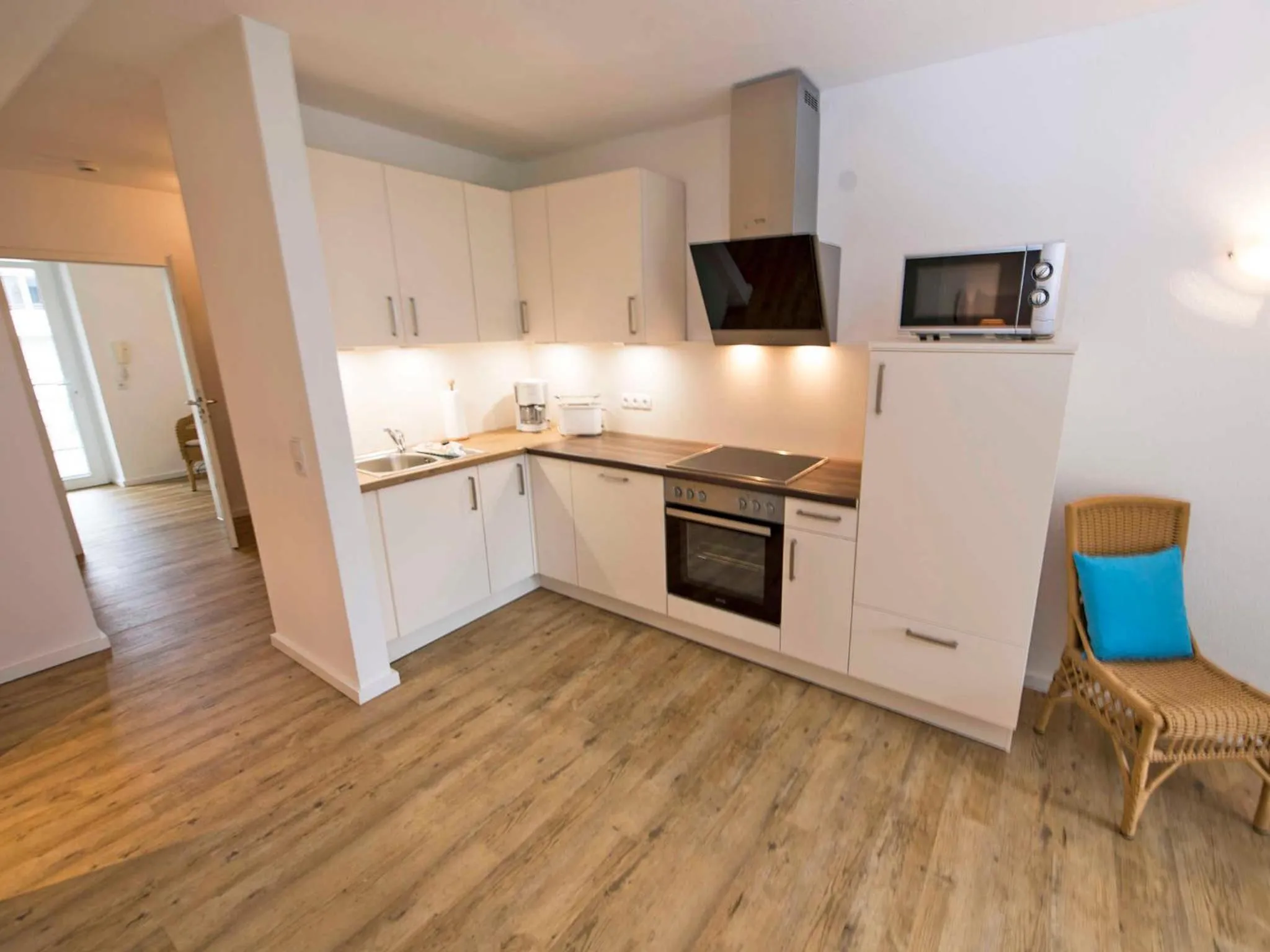 Kitchen or kitchenette in Villa Freia in Binz - WG 11 mit Meerblick und Balkon