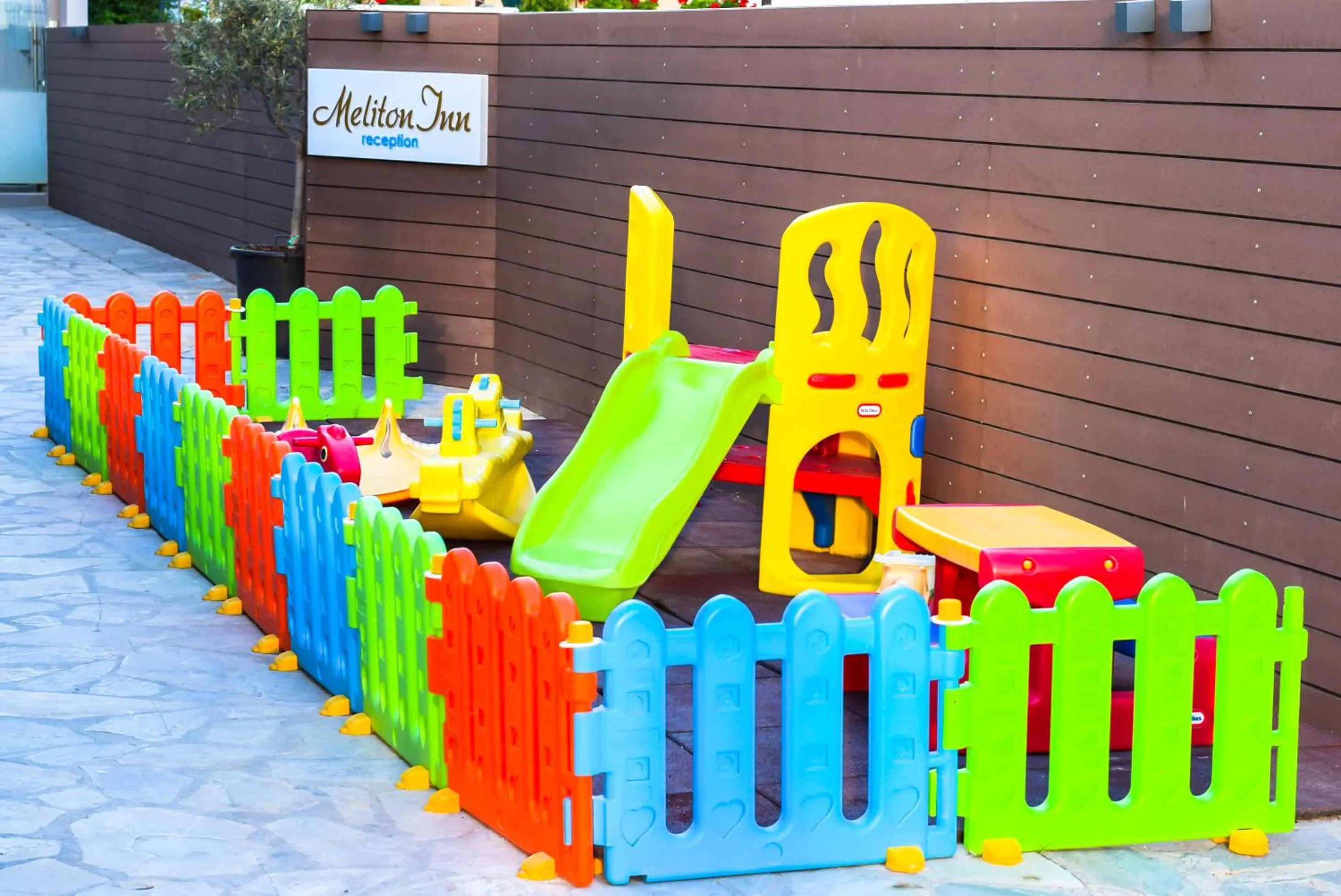 Children play ground in Meliton Inn Hotel & Suites by the beach