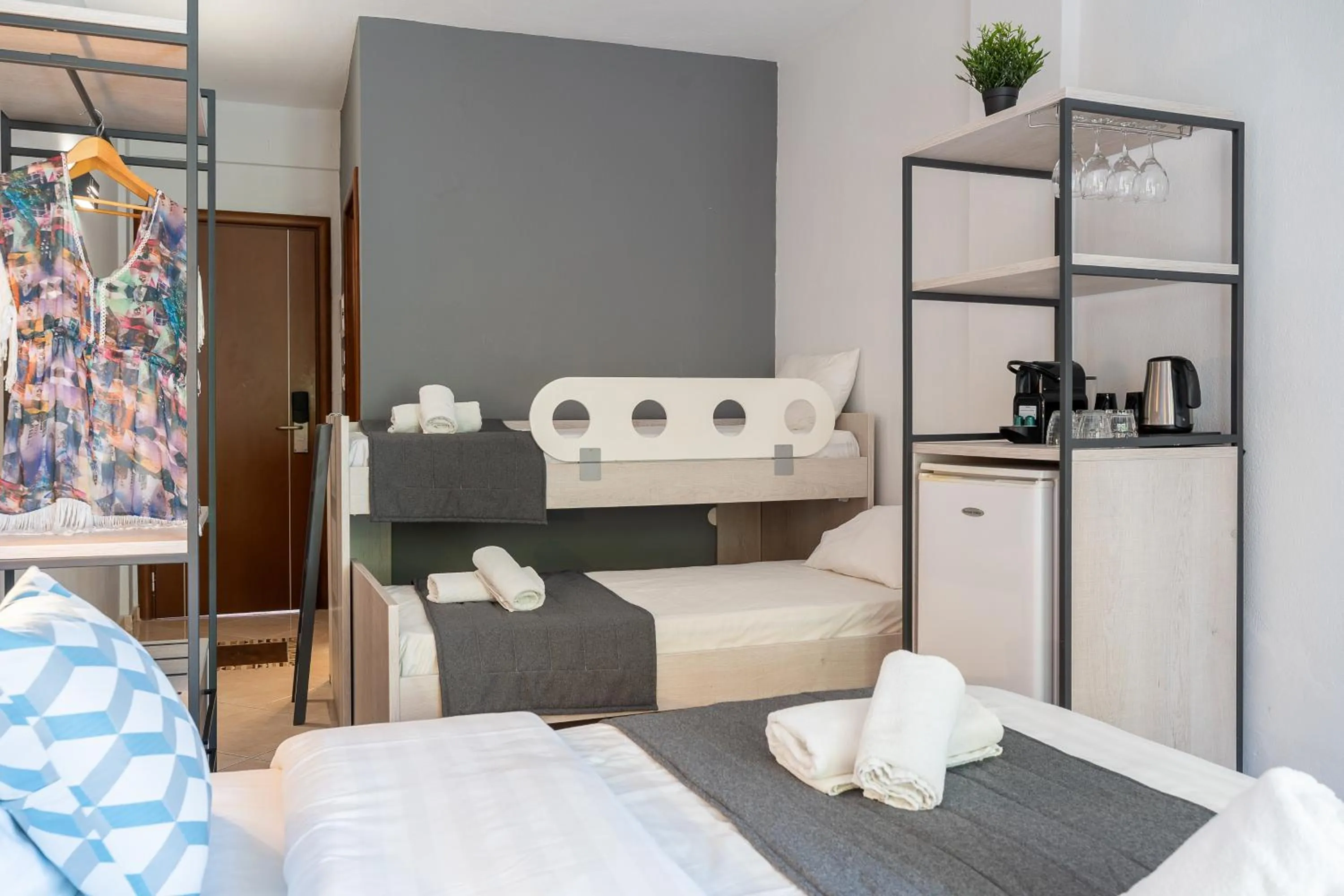 Bed in Meliton Inn Hotel & Suites by the beach