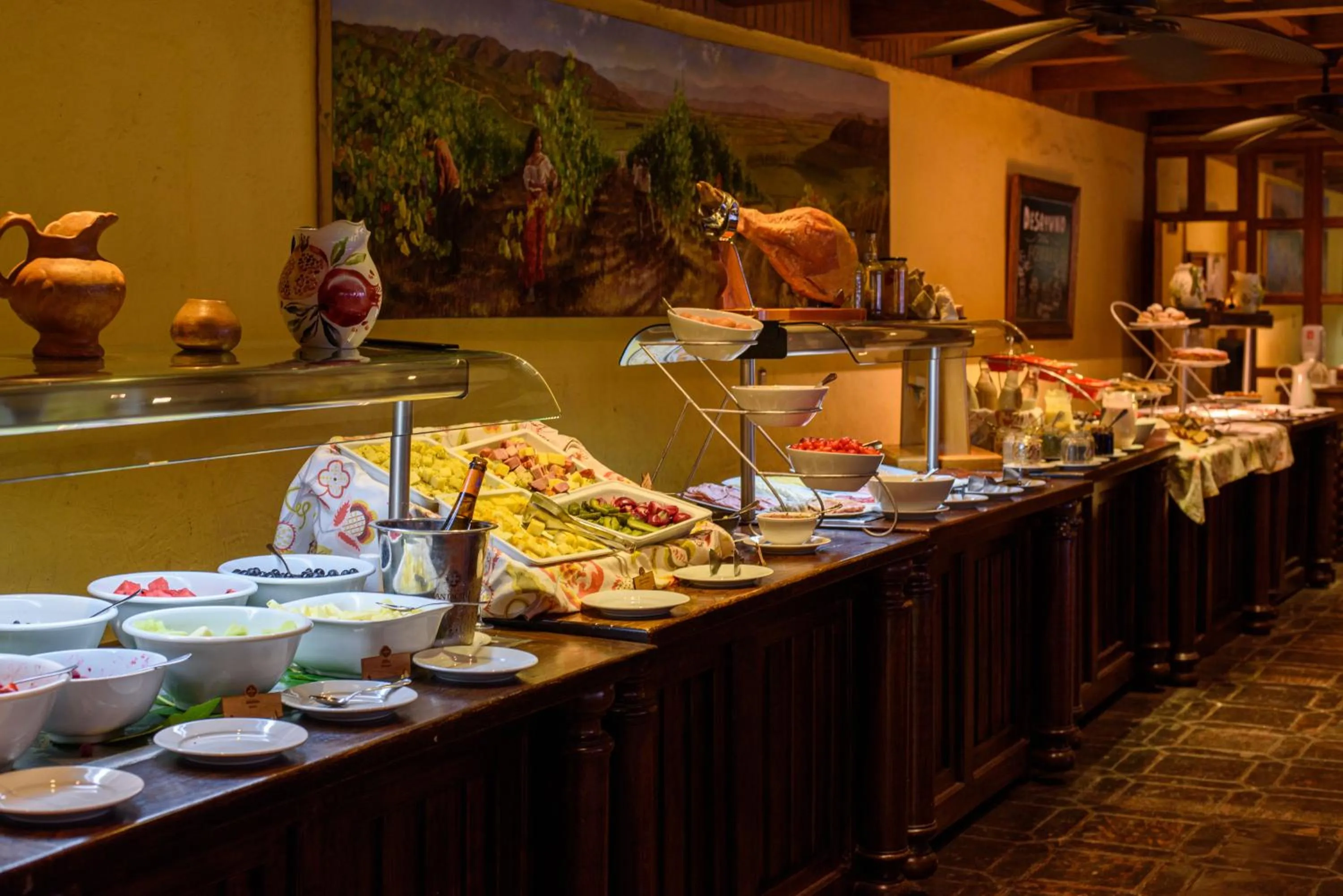 Buffet breakfast in Hotel Santa Cruz Plaza