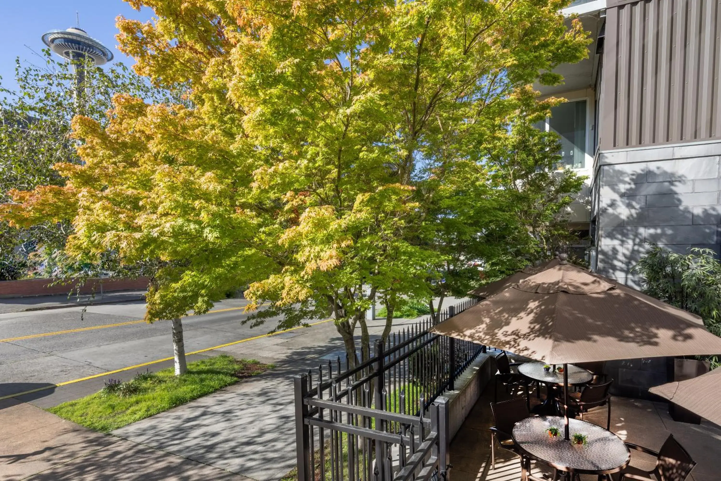 Patio in Hyatt Place Seattle Downtown Patio in Hyatt Place Seattle Downtown