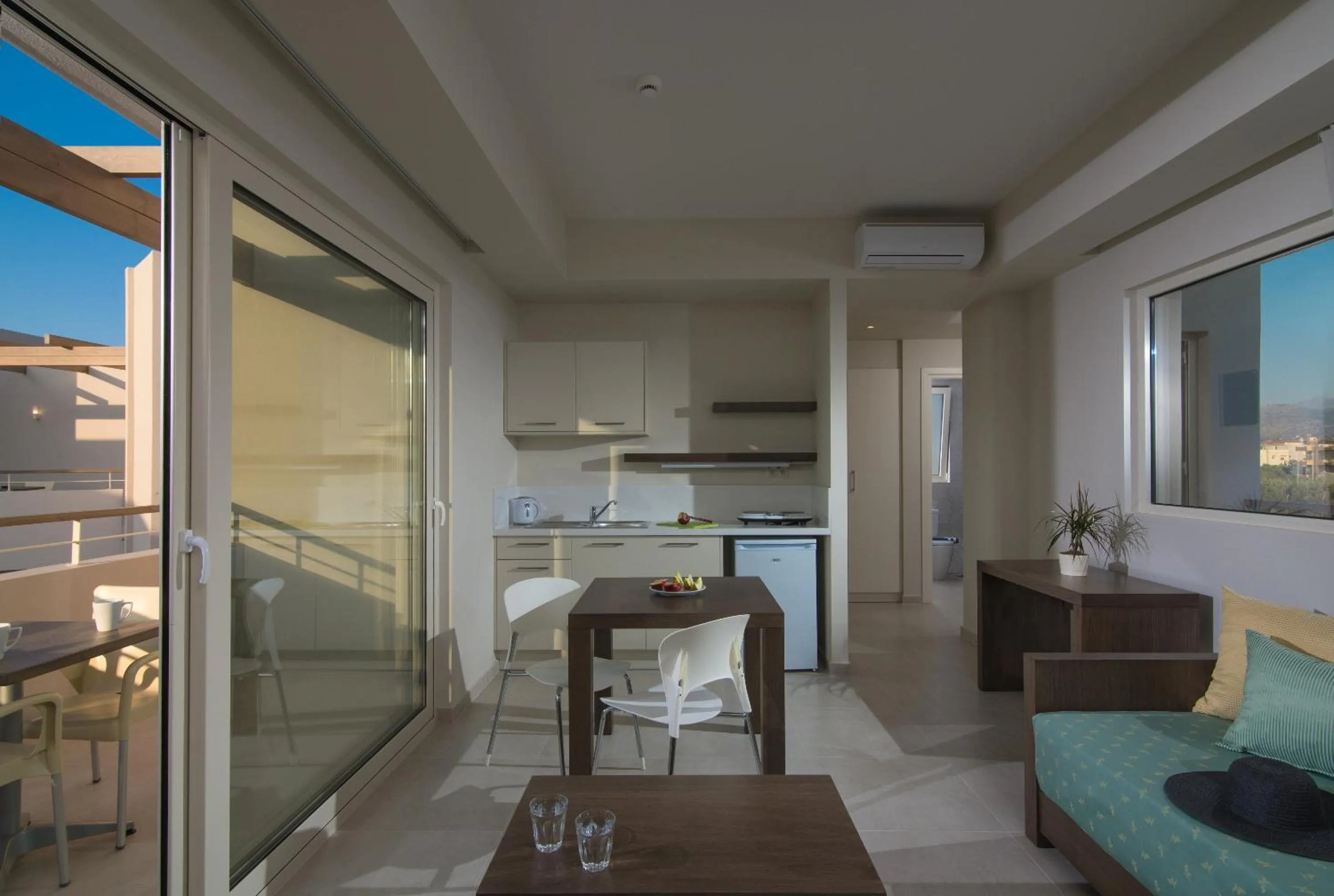 Kitchen or kitchenette in Ourania Apartments Hotel