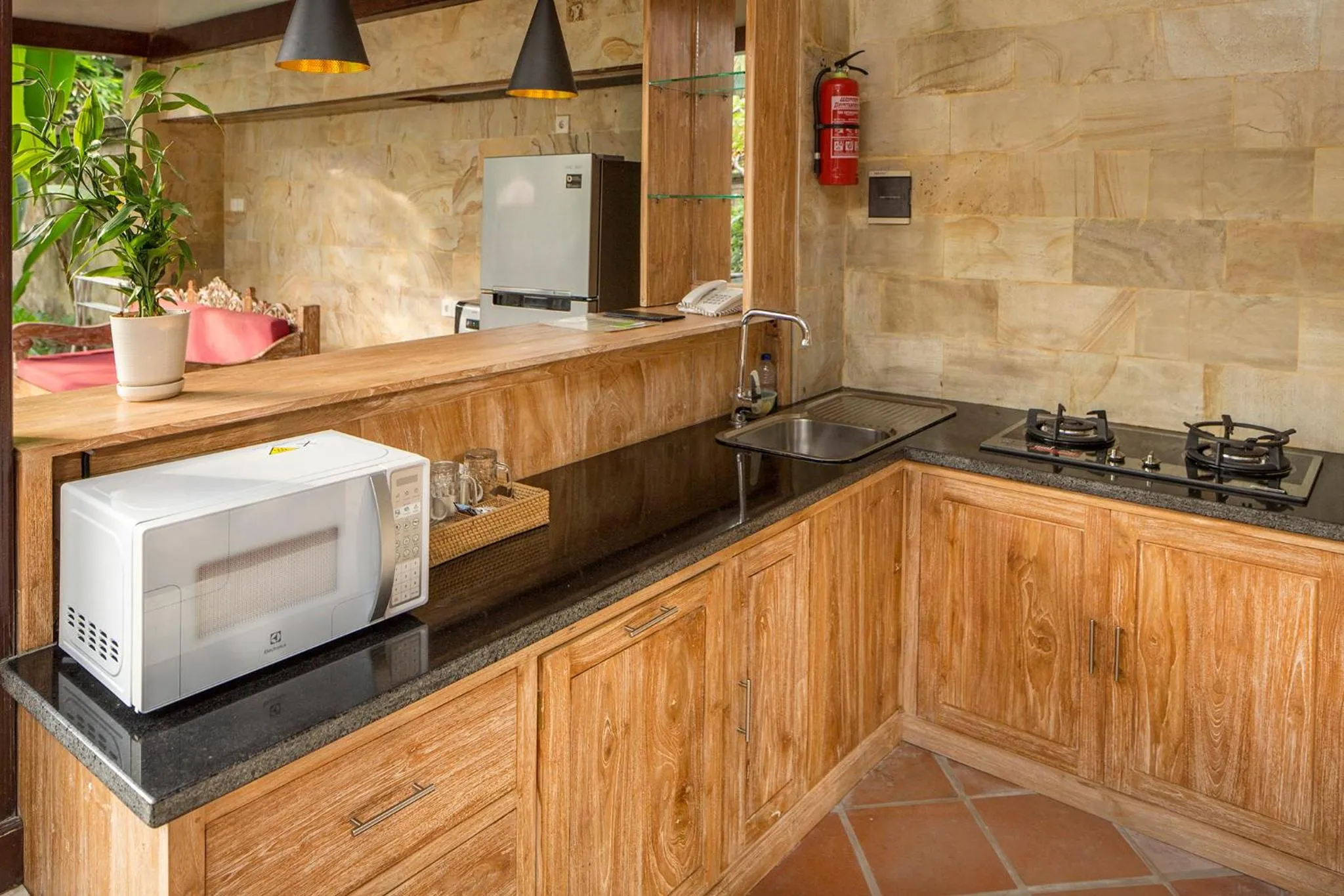 Kitchen or kitchenette in Alas Petulu Villa Resort and Spa