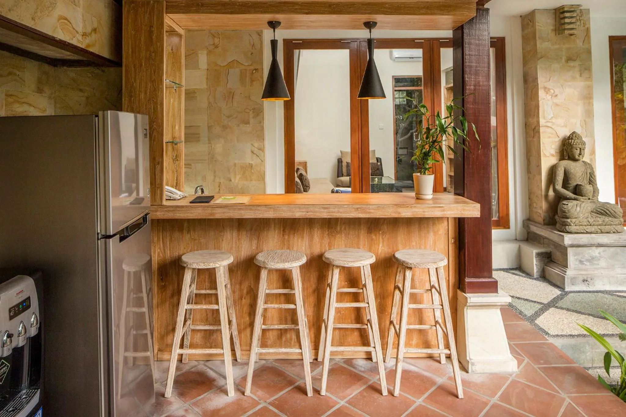 Kitchen or kitchenette in Alas Petulu Villa Resort and Spa