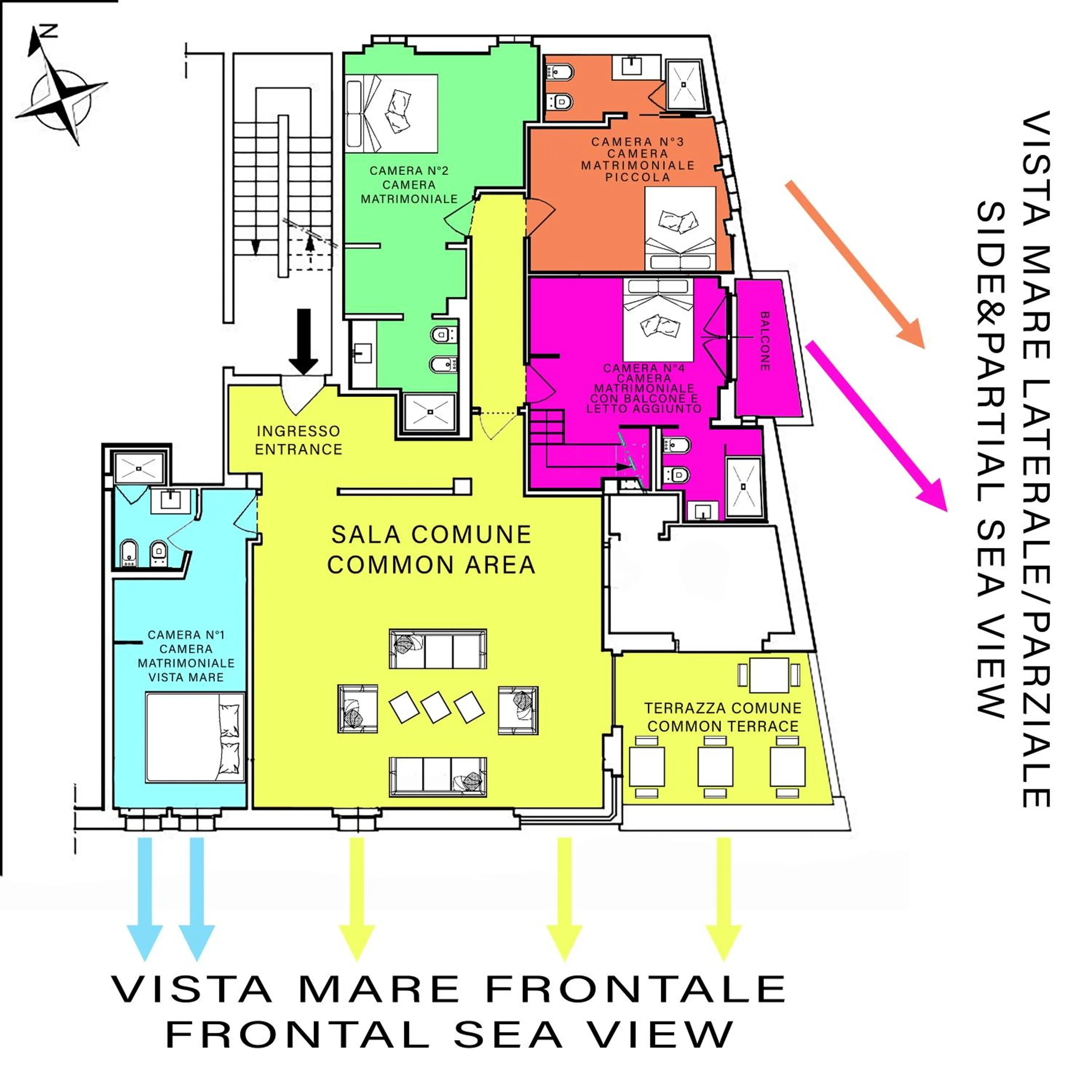 Floor plan in Affittacamere Lo Scoglio (Guesthouse)