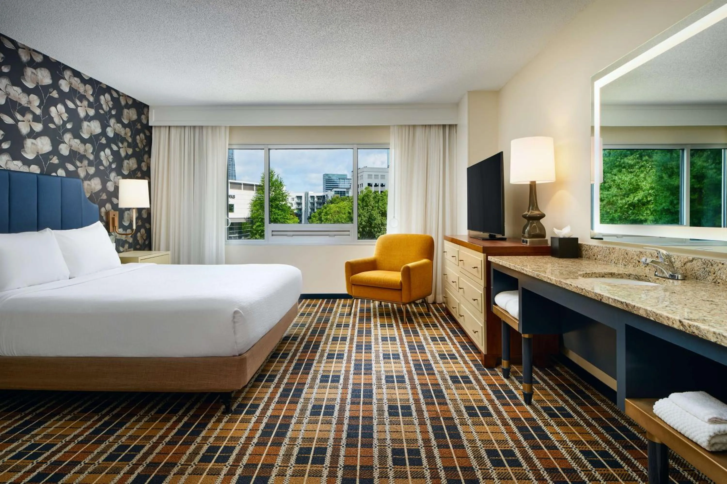 Bed in Embassy Suites by Hilton Atlanta Buckhead