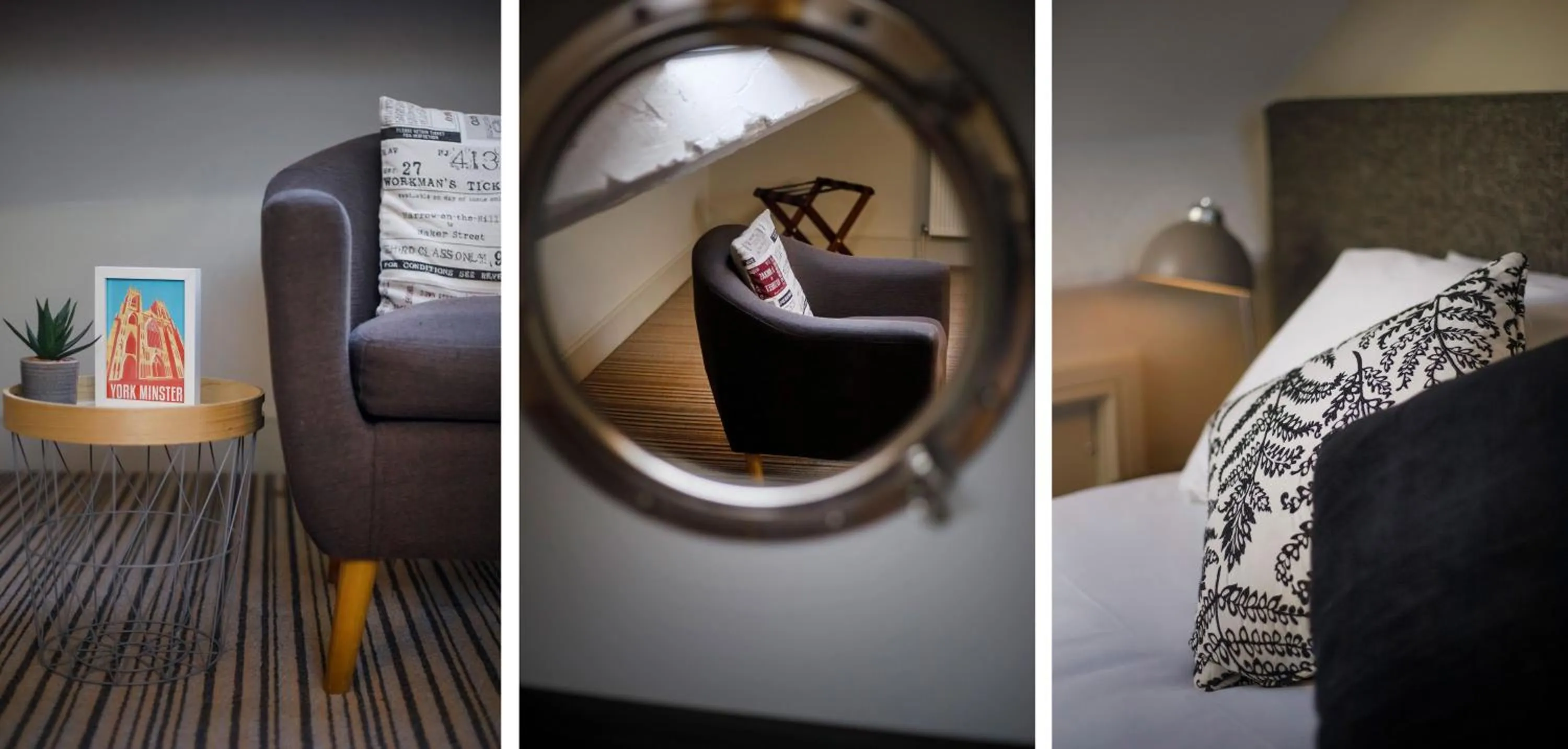 Decorative detail, Bed in Clearly Apartments Bootham York