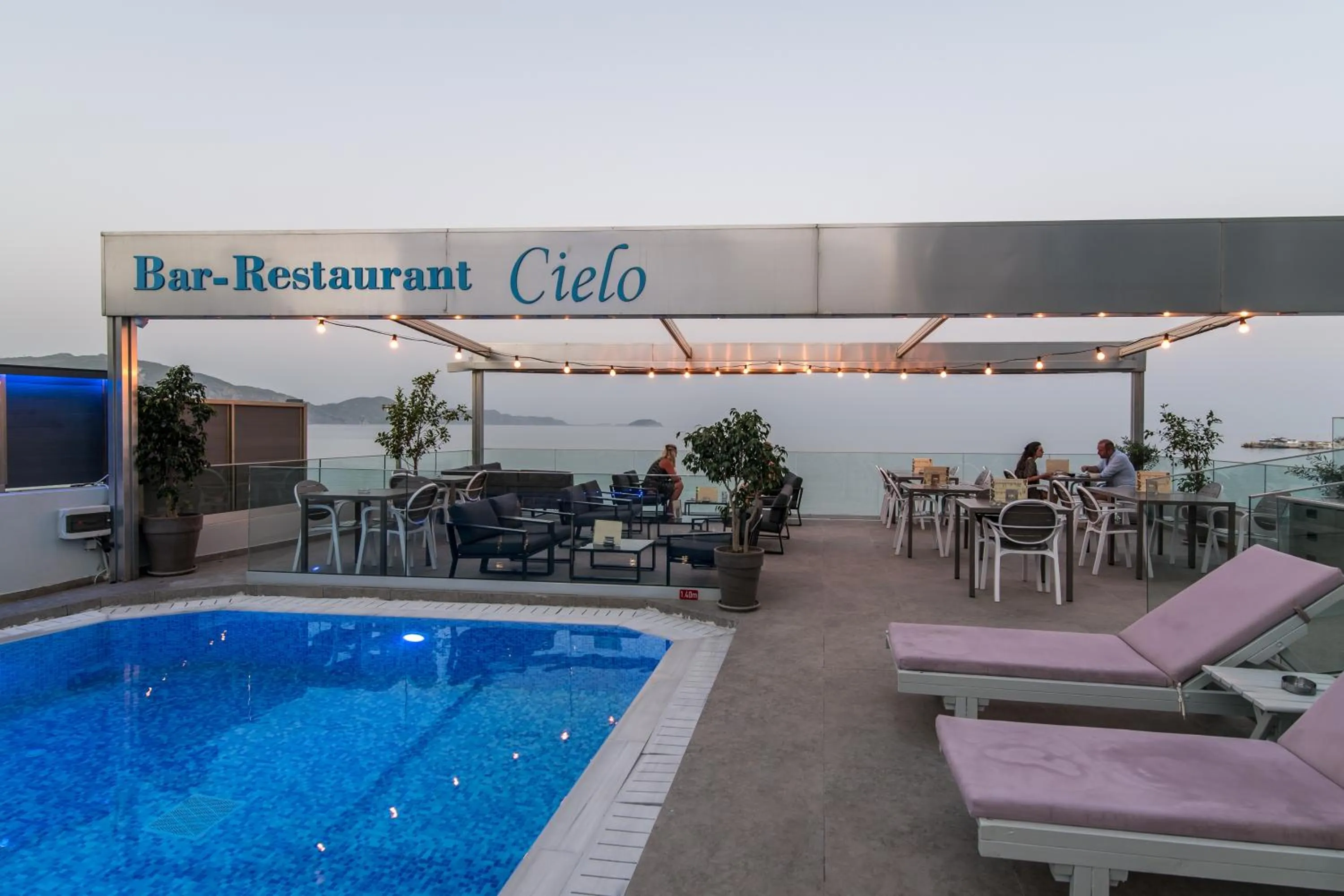 Pool view in Denise Beach Hotel