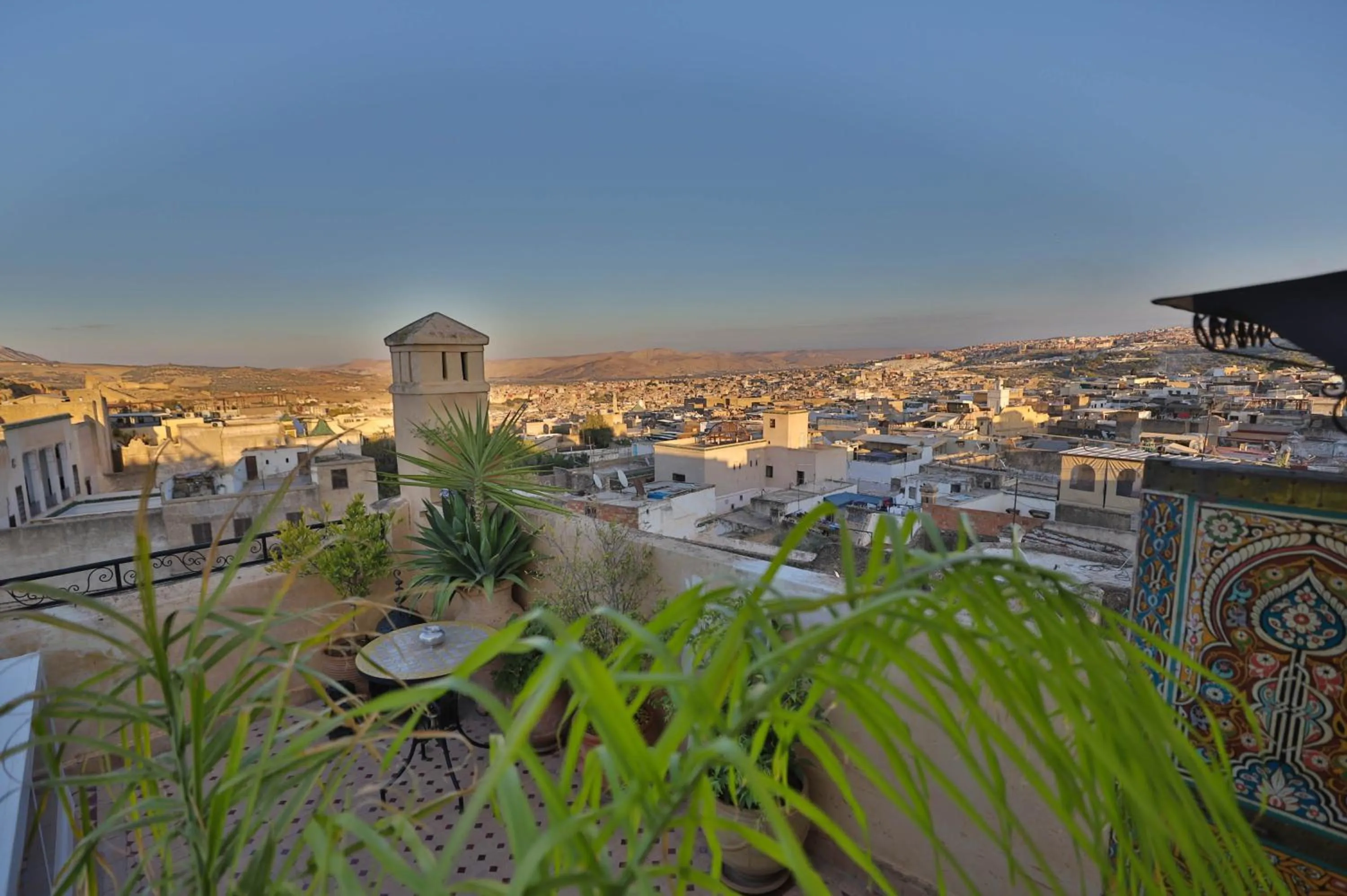 Balcony/Terrace in Riad Les Idrissides Chez LEA