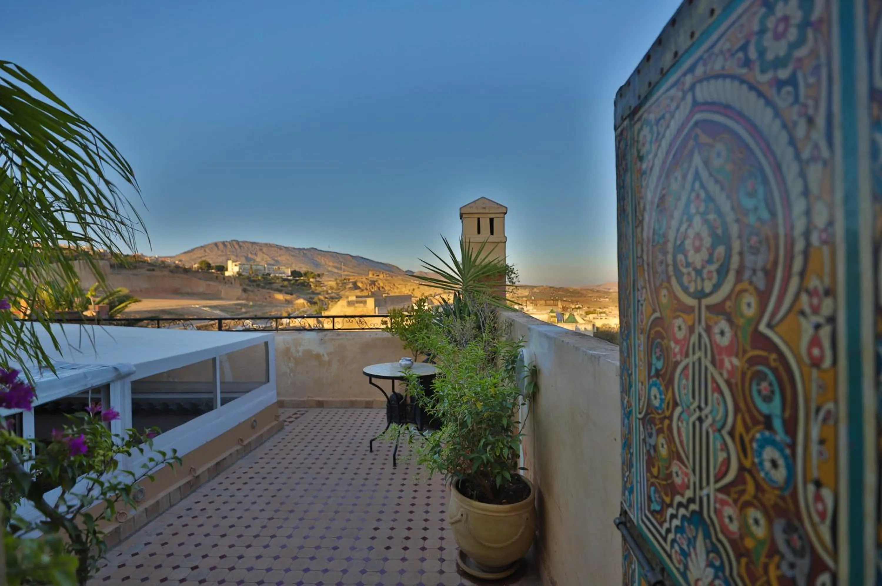Balcony/Terrace in Riad Les Idrissides Chez LEA