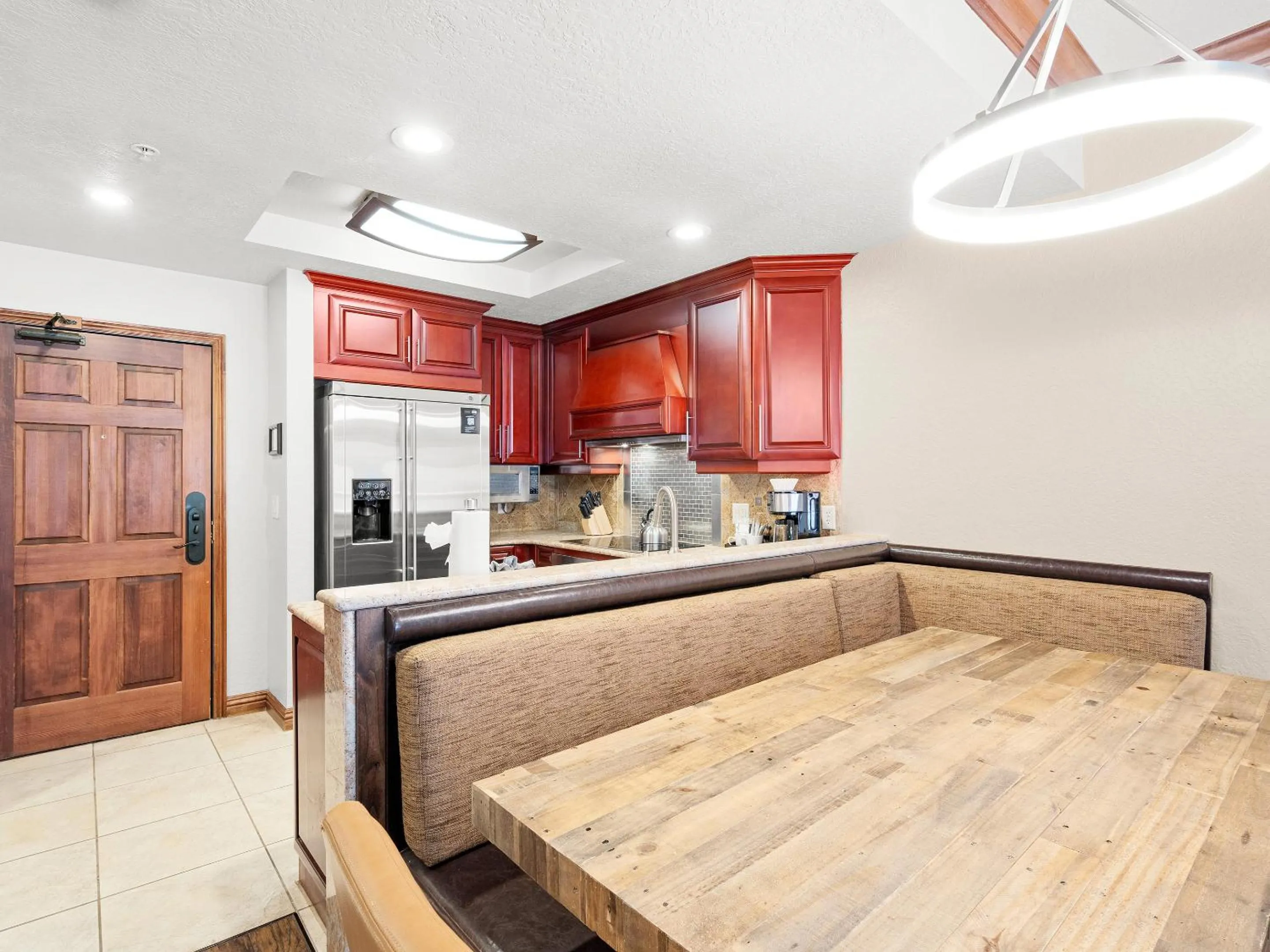 Dining area in Canyons Village Condos by All Seasons Resort Lodging