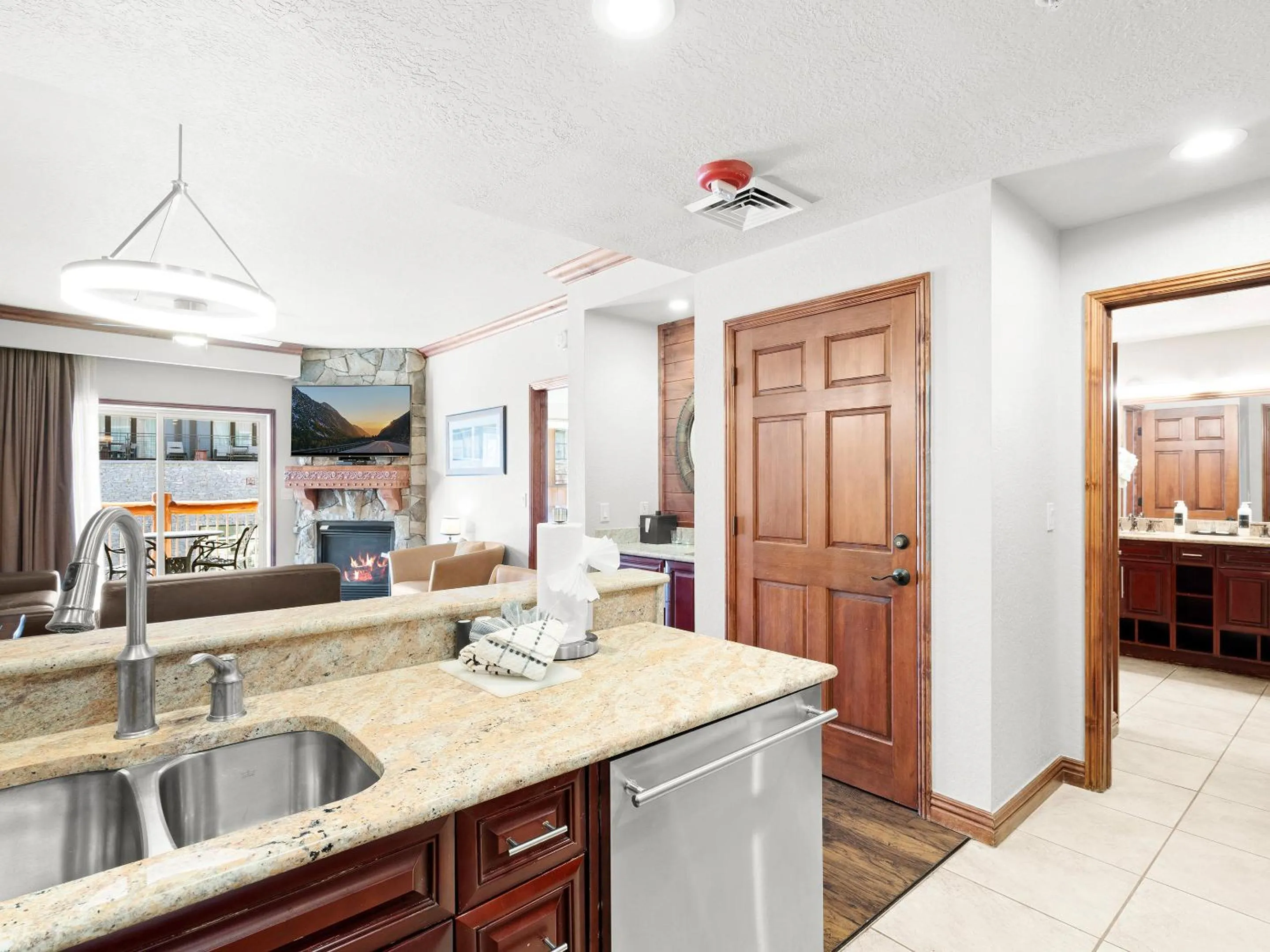 Living room in Canyons Village Condos by All Seasons Resort Lodging