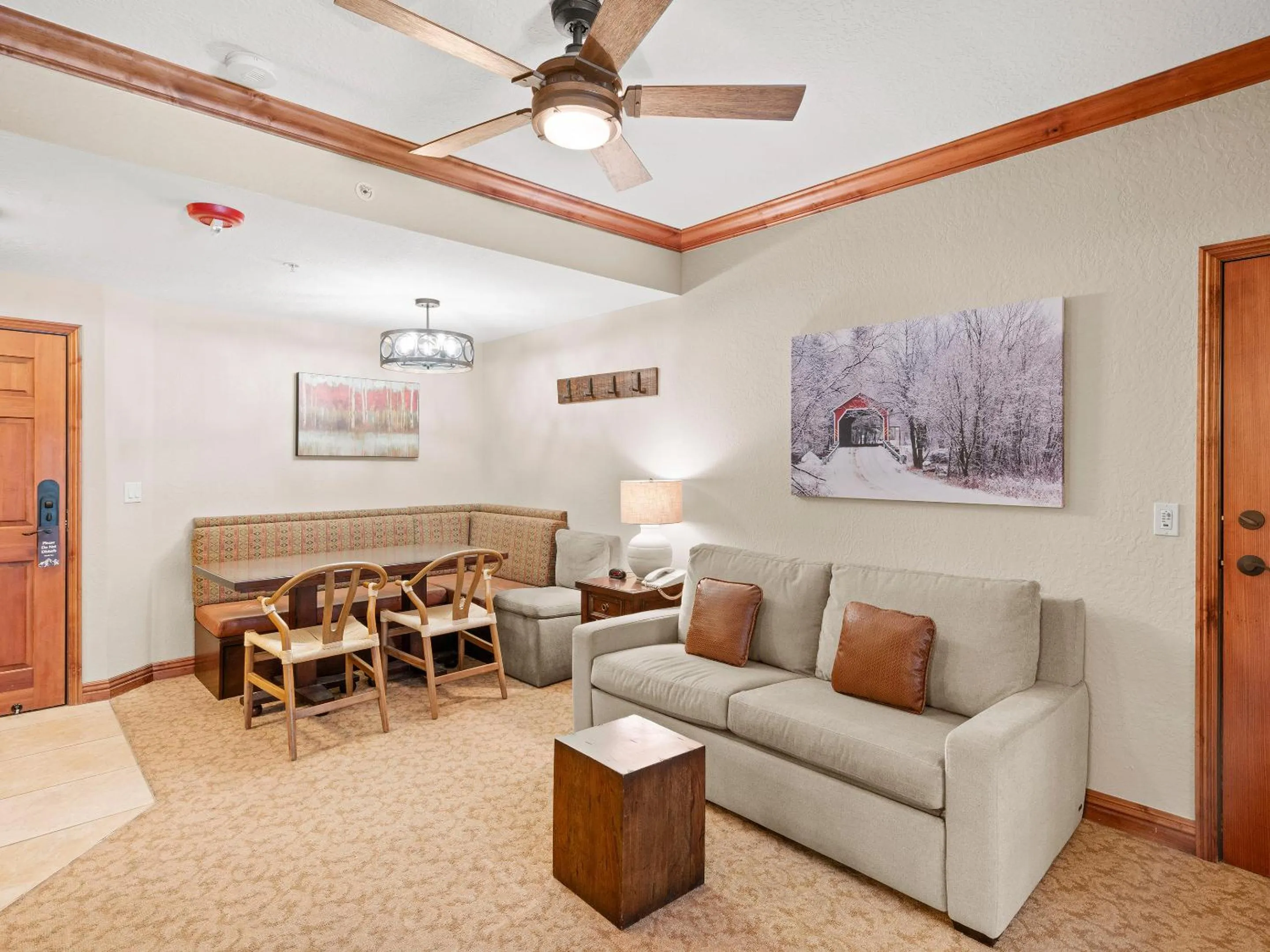 Living room in Canyons Village Condos by All Seasons Resort Lodging