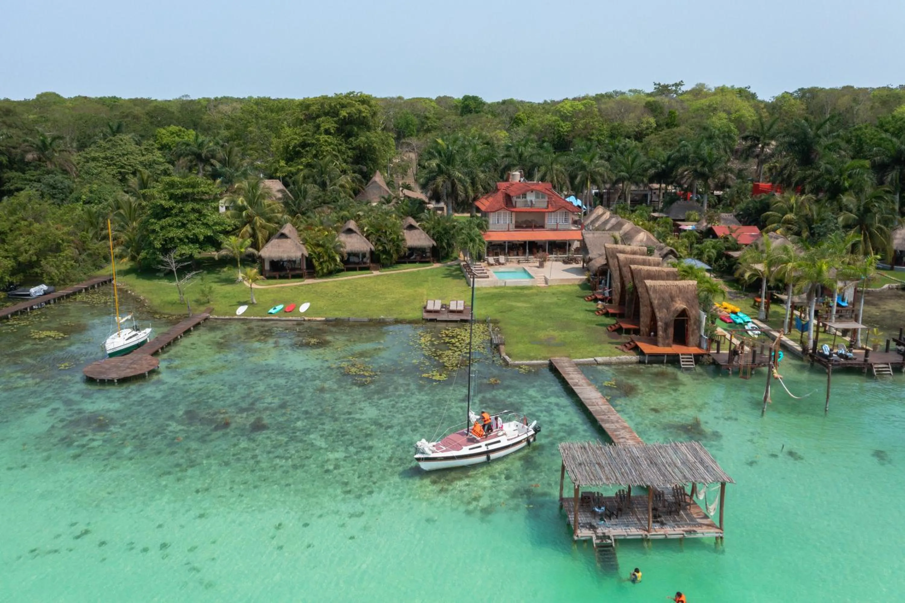 Bird's eye view in Hotel CasaBakal - A pie de Laguna - Bacalar