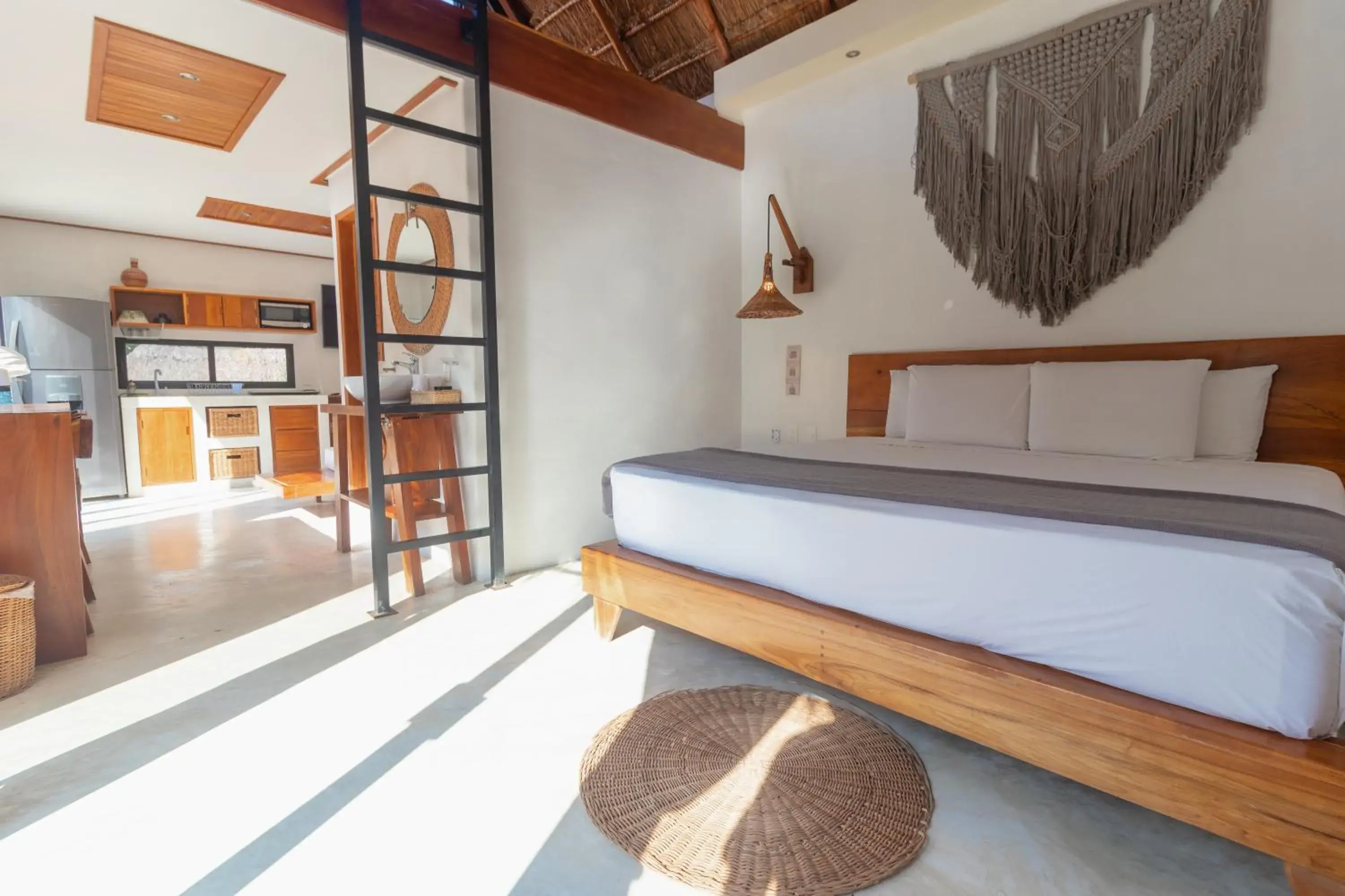 Bedroom, Bed in Hotel CasaBakal - A pie de Laguna - Bacalar Bedroom, Bed in Hotel CasaBakal - A pie de Laguna - Bacalar