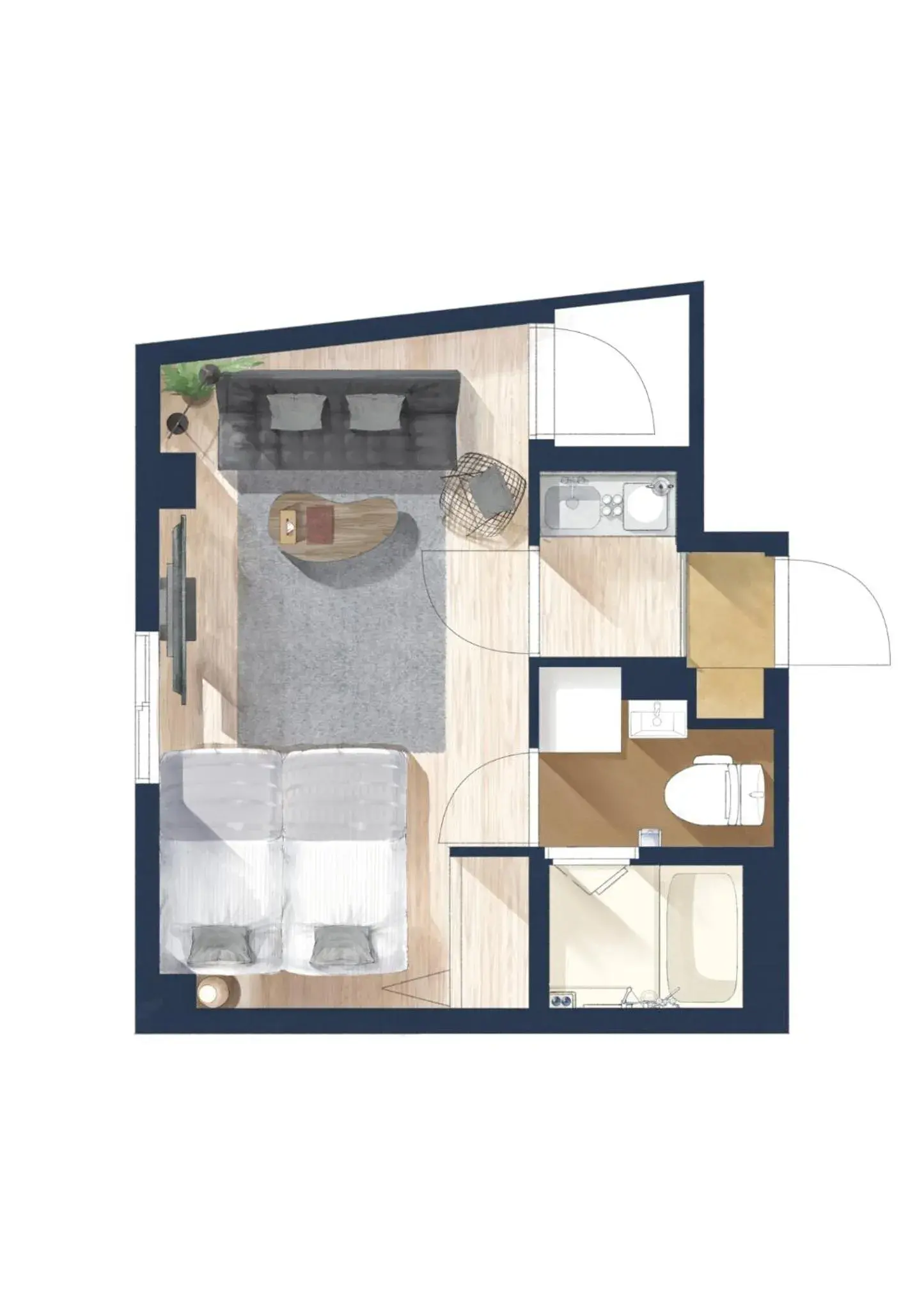 Twin Room with Sofa Bed in Sakura Cross Hotel Ueno Iriya Twin Room with Sofa Bed in Sakura Cross Hotel Ueno Iriya