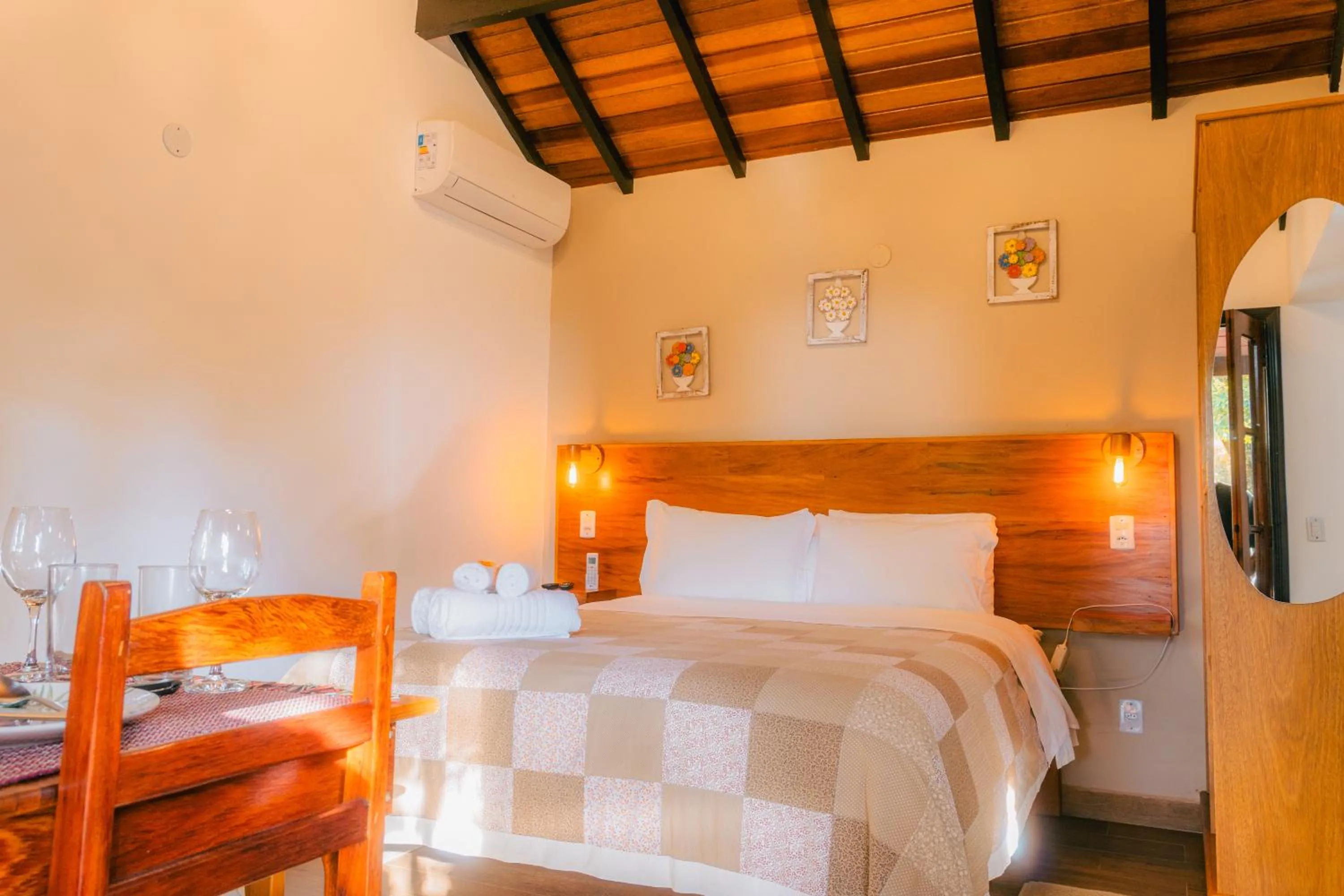 Bed in Pousada Alto de Monte Verde