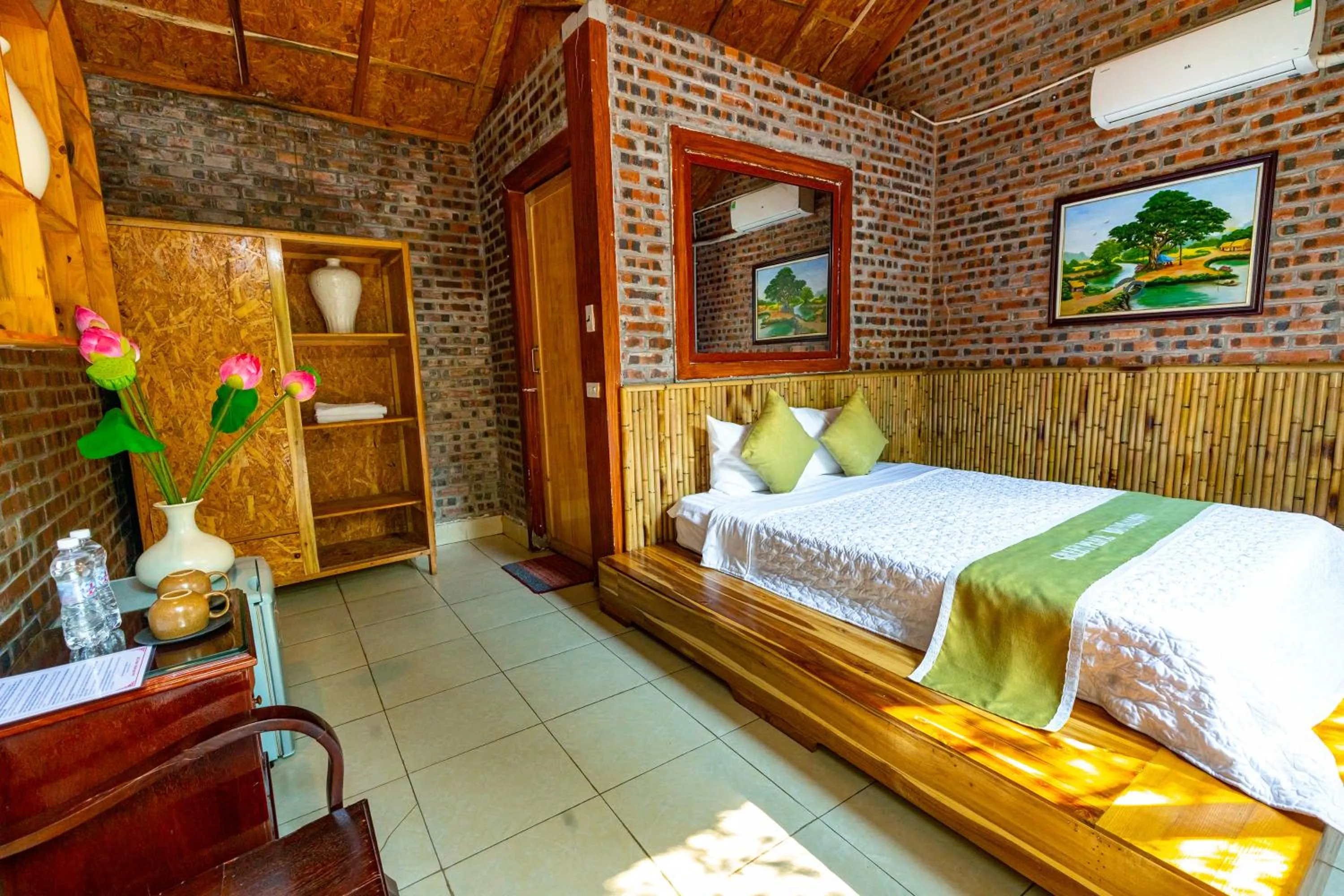 Bed in Green Peace Bungalow