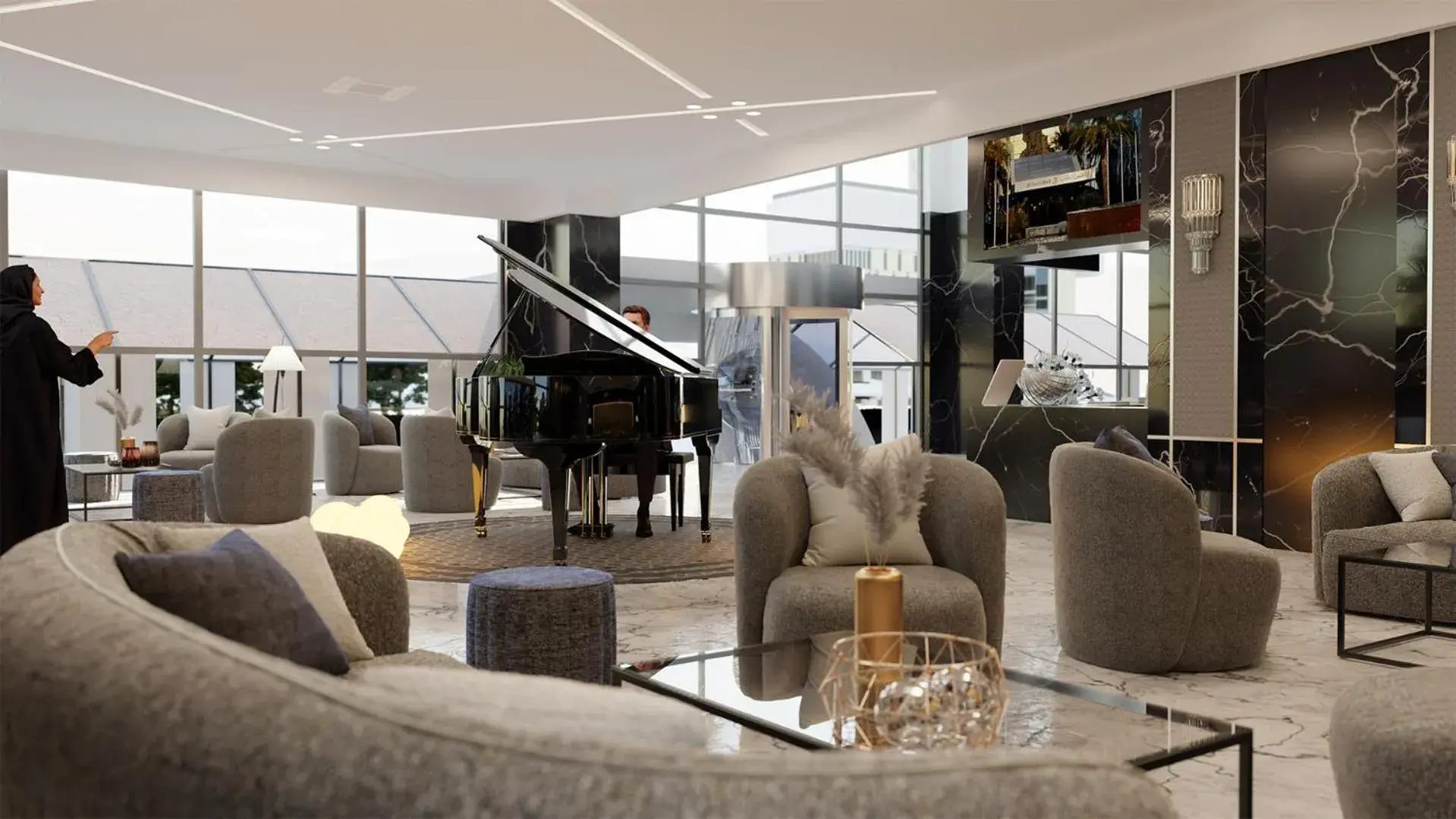 Lobby or reception in AlHamra Hotel Kuwait Lobby or reception in AlHamra Hotel Kuwait