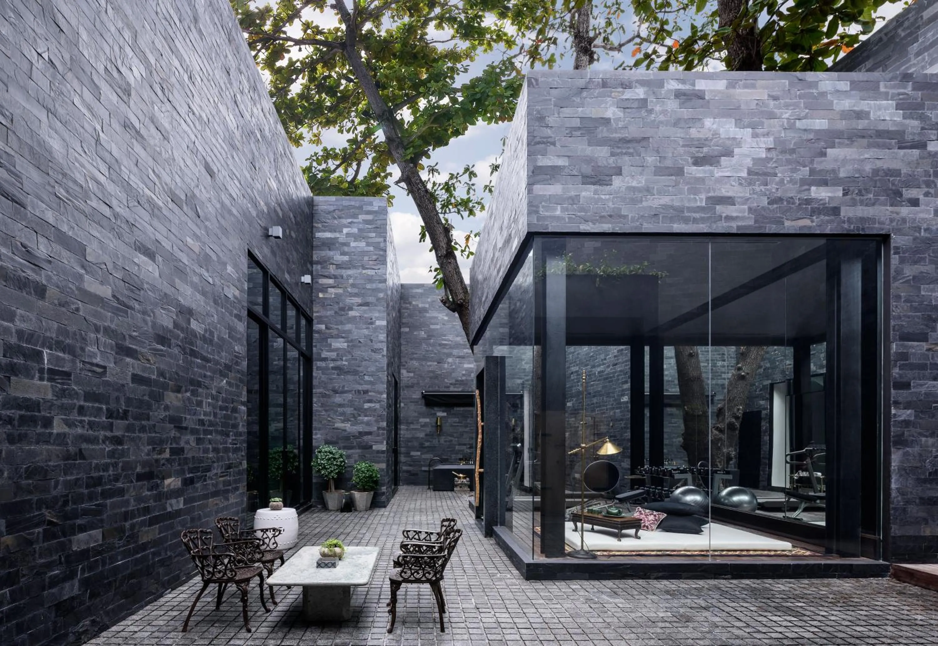 Patio in The Secret Pool Villas By The Library Koh Samui