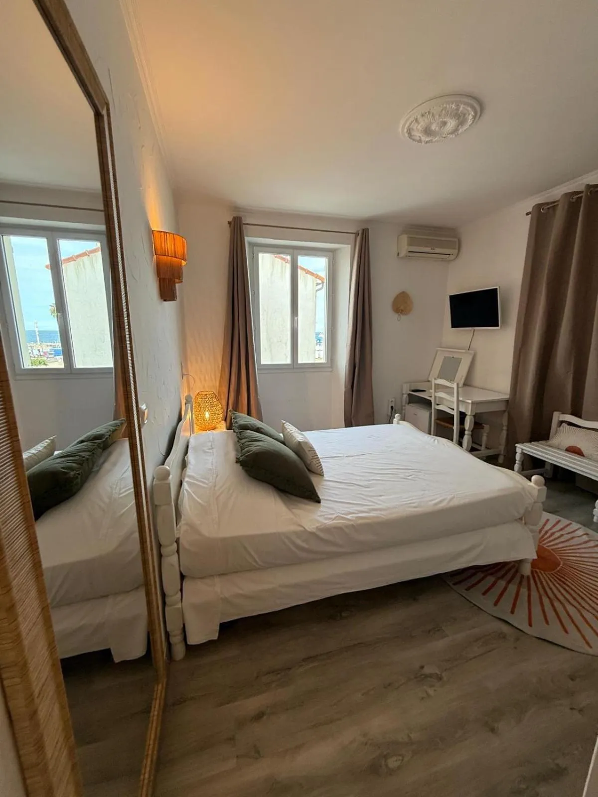 Bed in Hôtel Les 3 Terrasses