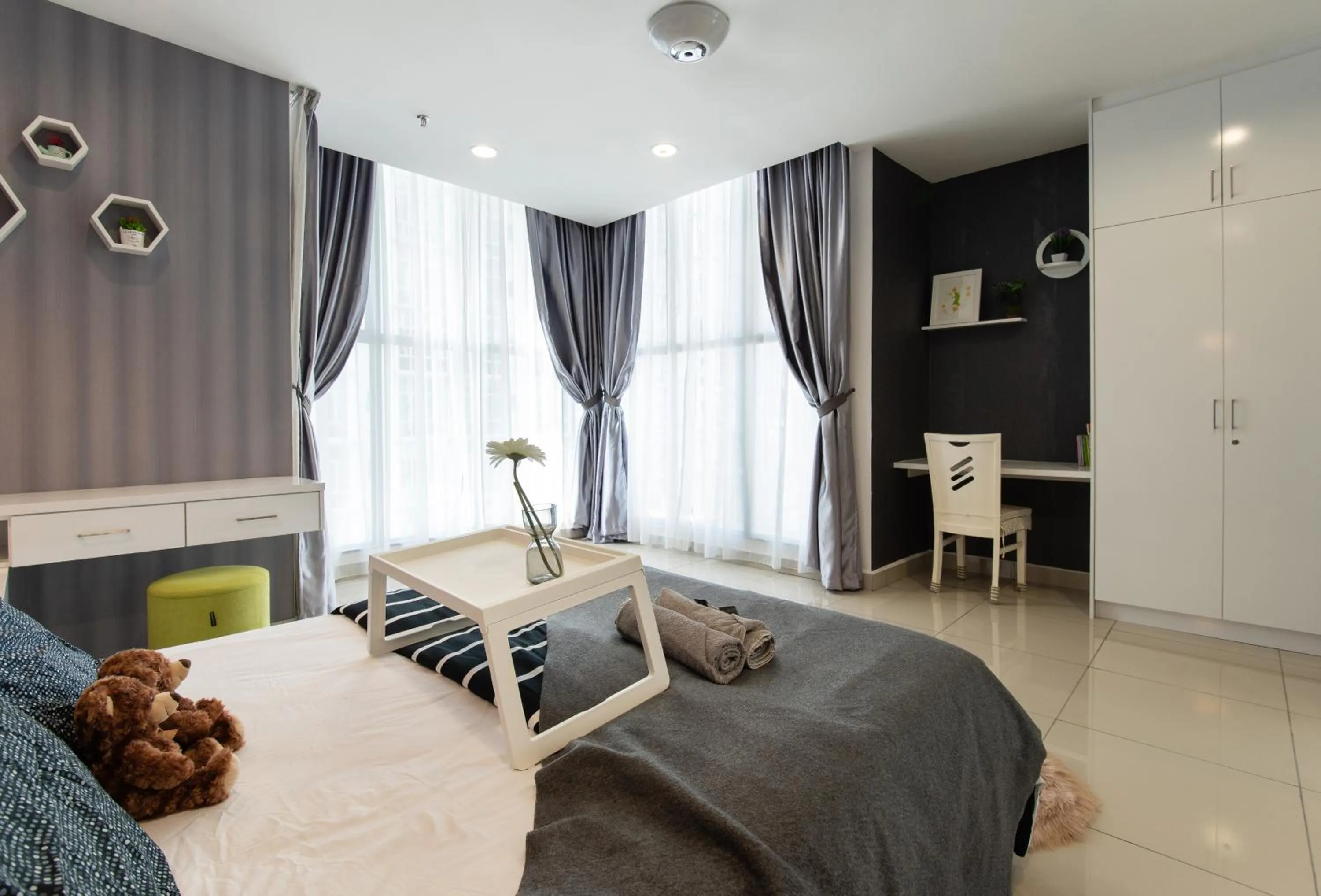 Bed in Modern Luxury Studio