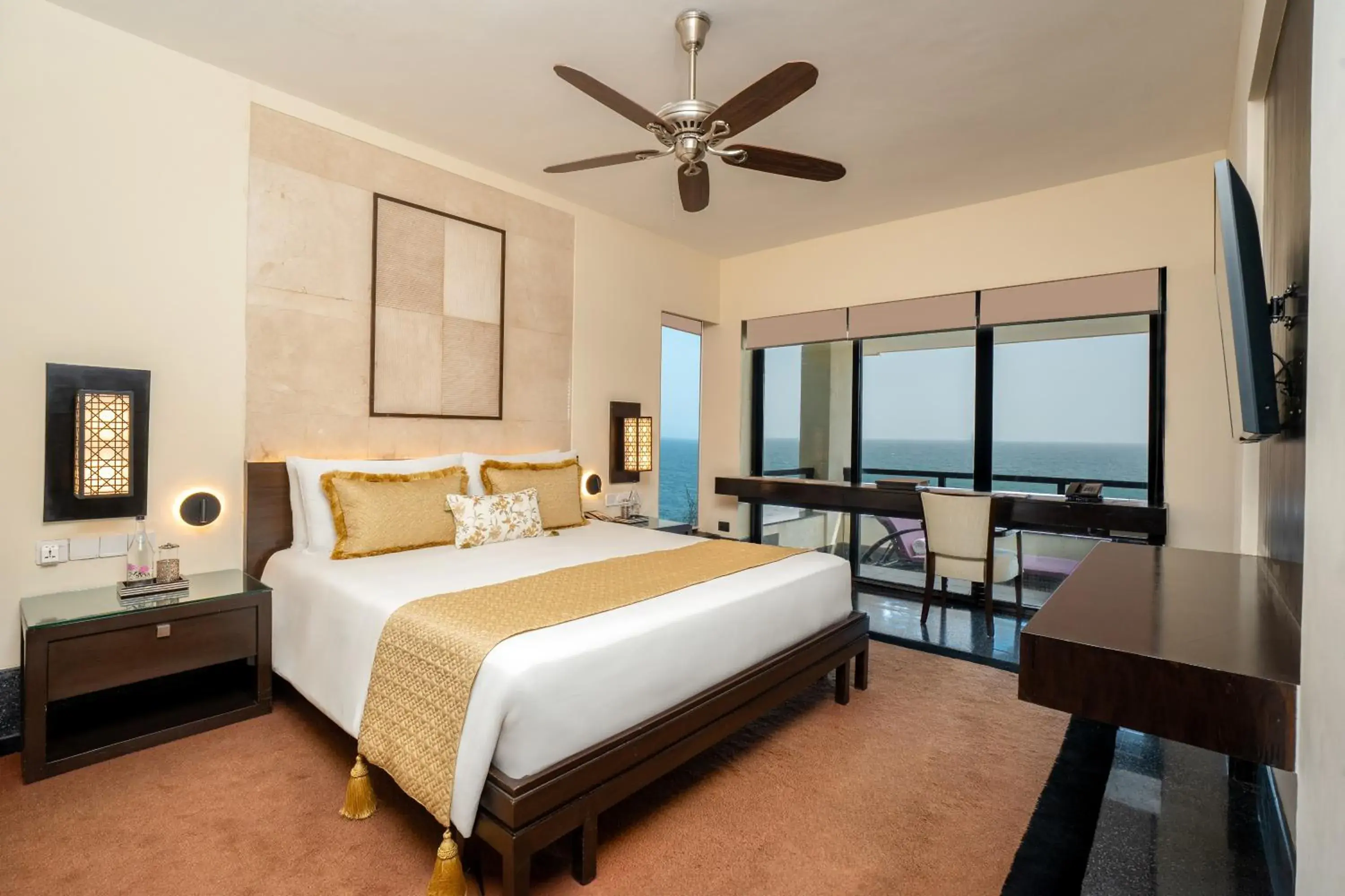 Bed in The Leela Kovalam, A Raviz Hotel Bed in The Leela Kovalam, A Raviz Hotel