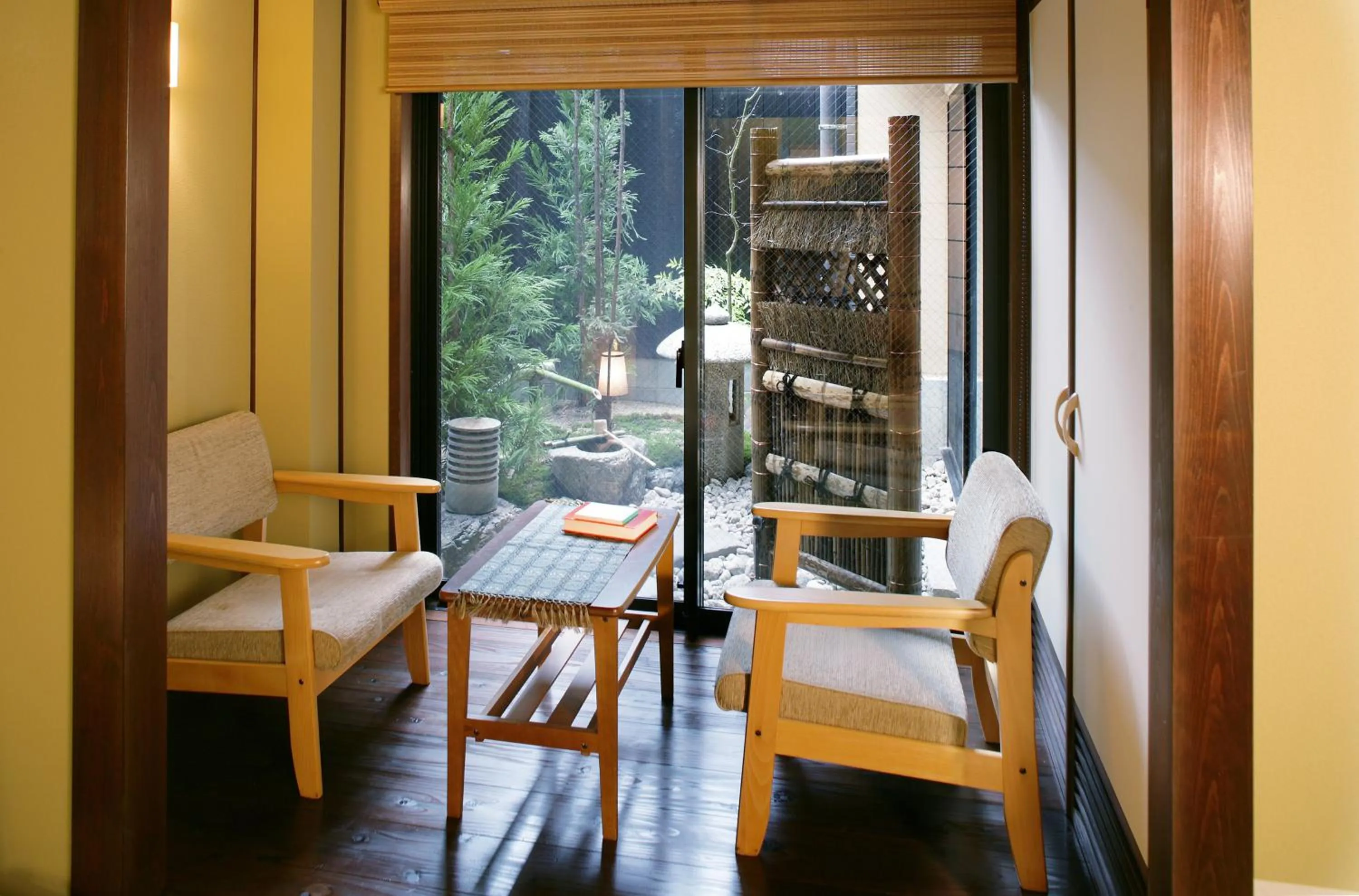 Seating area in Matsubaya Ryokan