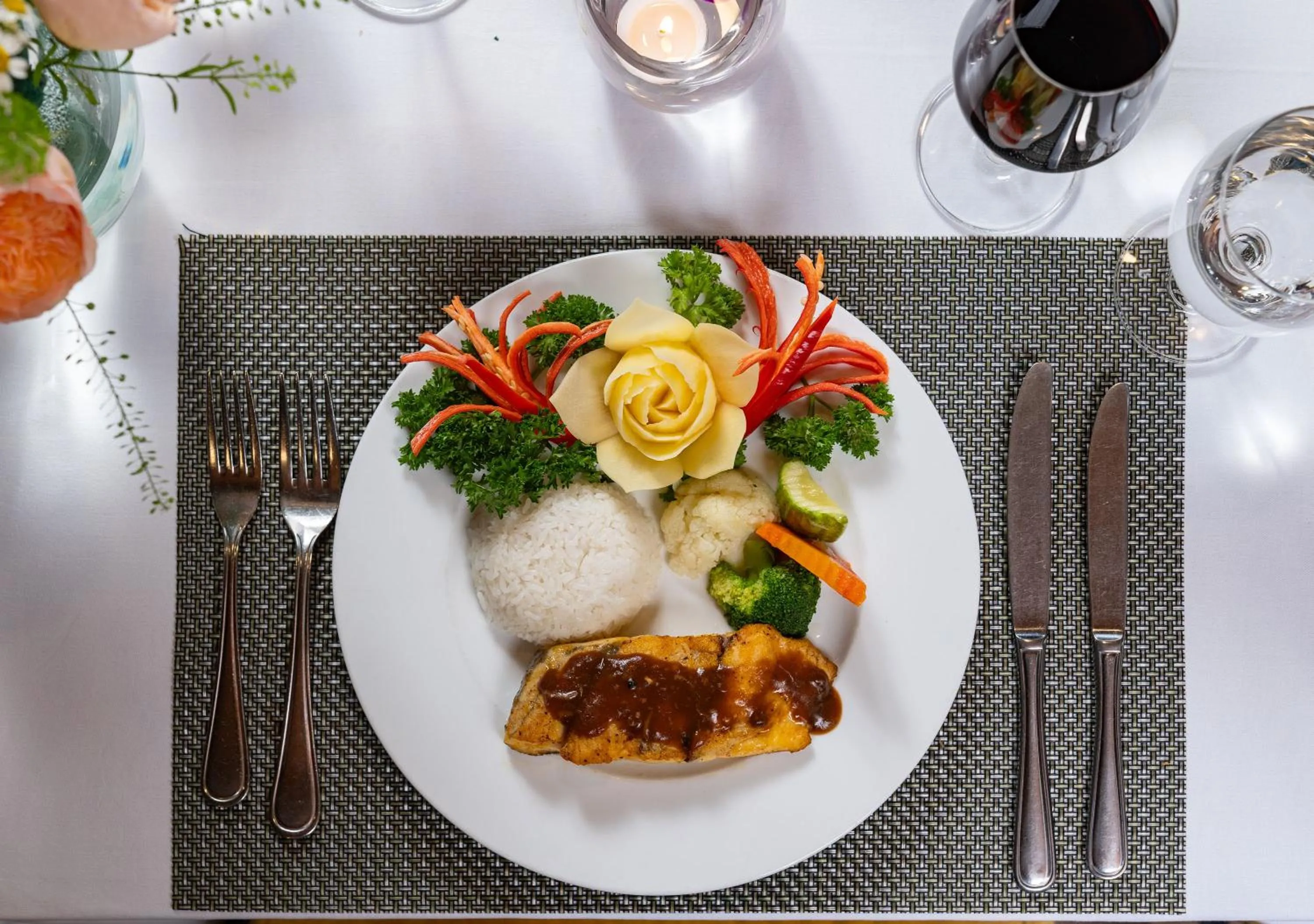 Food close-up in Indochina Sails Ha Long Bay