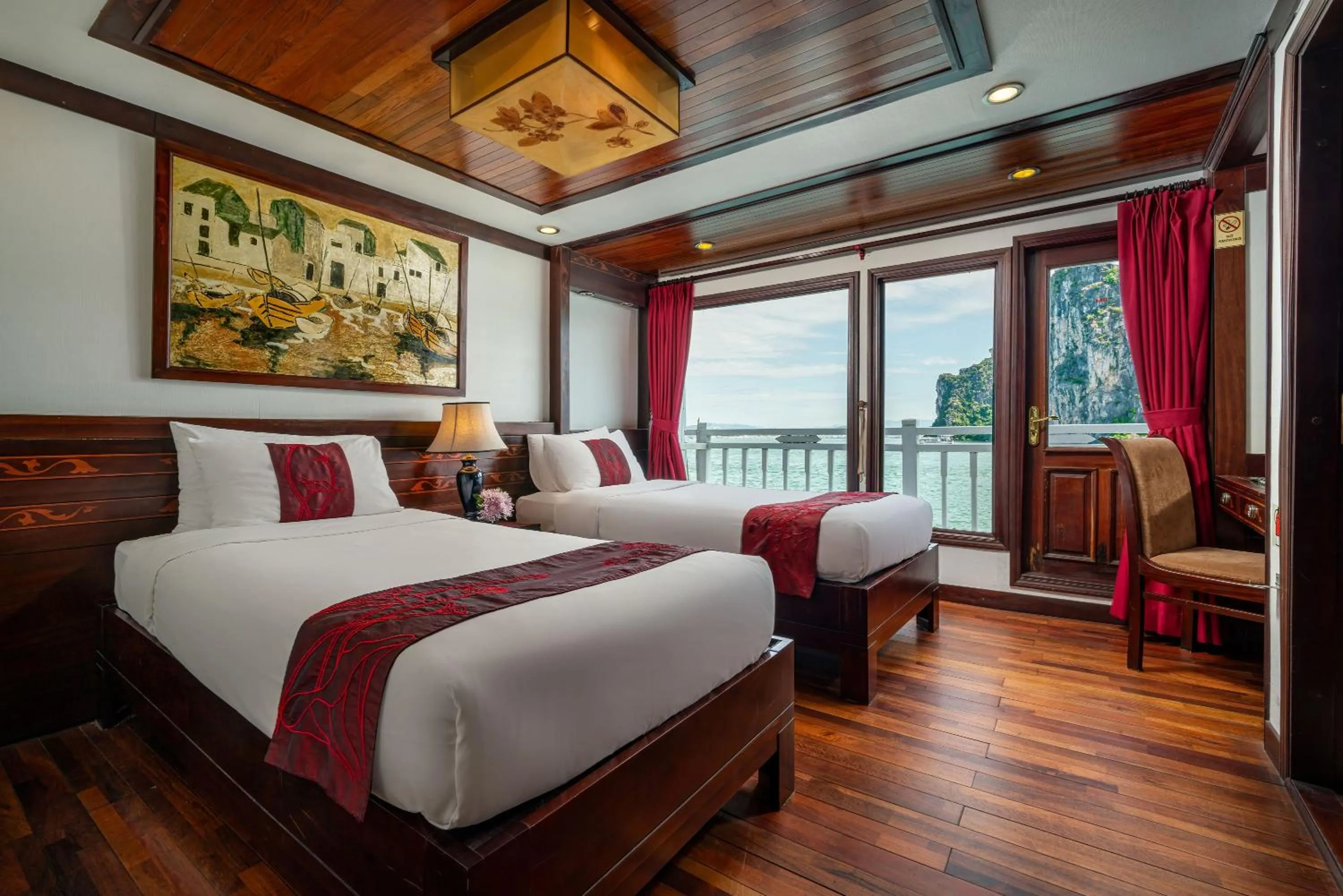 Bed in Indochina Sails Ha Long Bay