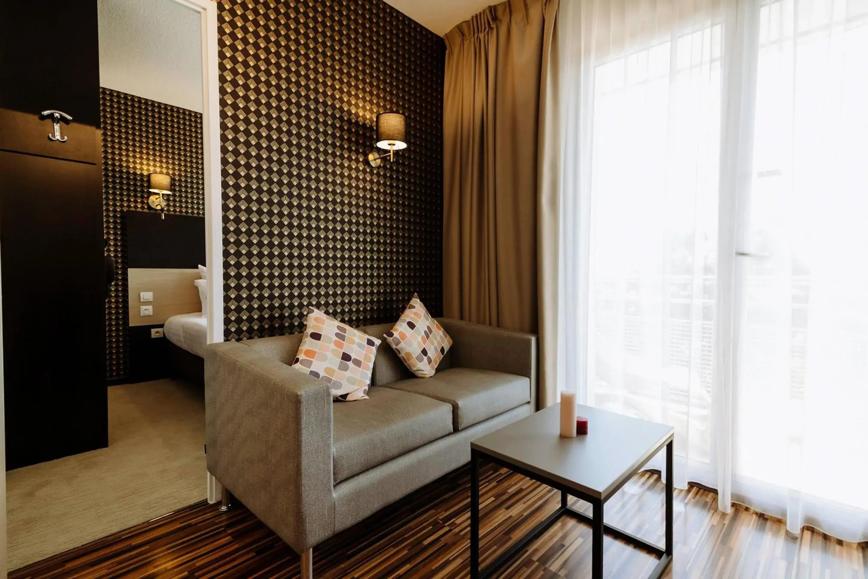 Bedroom in Clarion Aparthotel Toulouse Le Parc de l'Escale Bedroom in Clarion Aparthotel Toulouse Le Parc de l'Escale