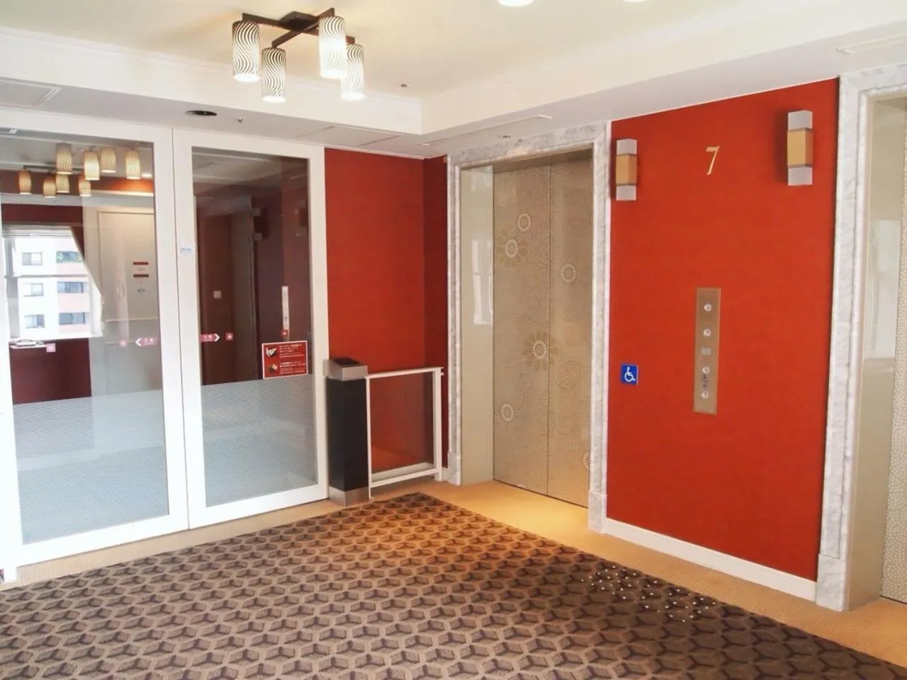 elevator in Hotel Monterey Kyoto