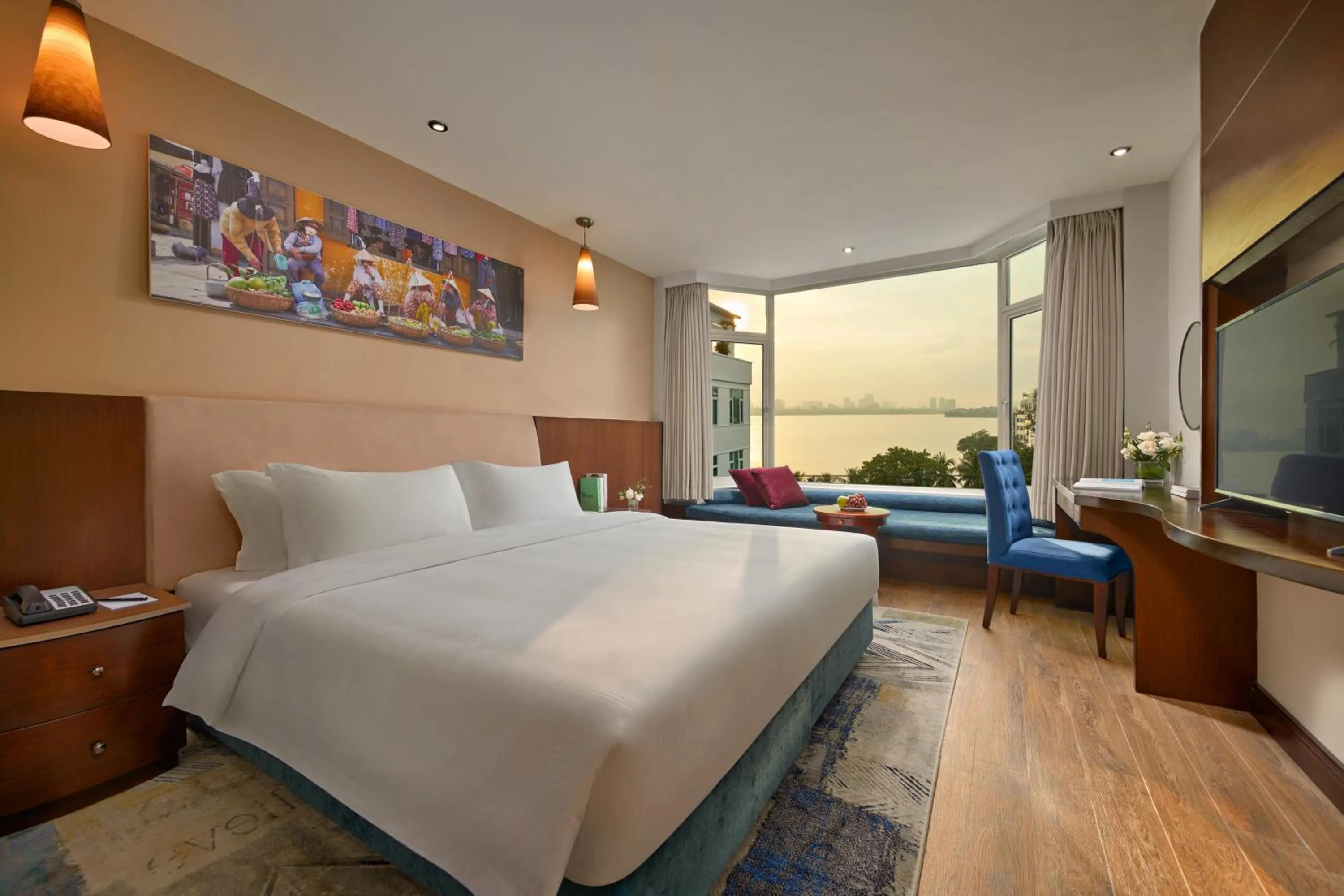 Bed in The Hanoi Club Hotel & Residences