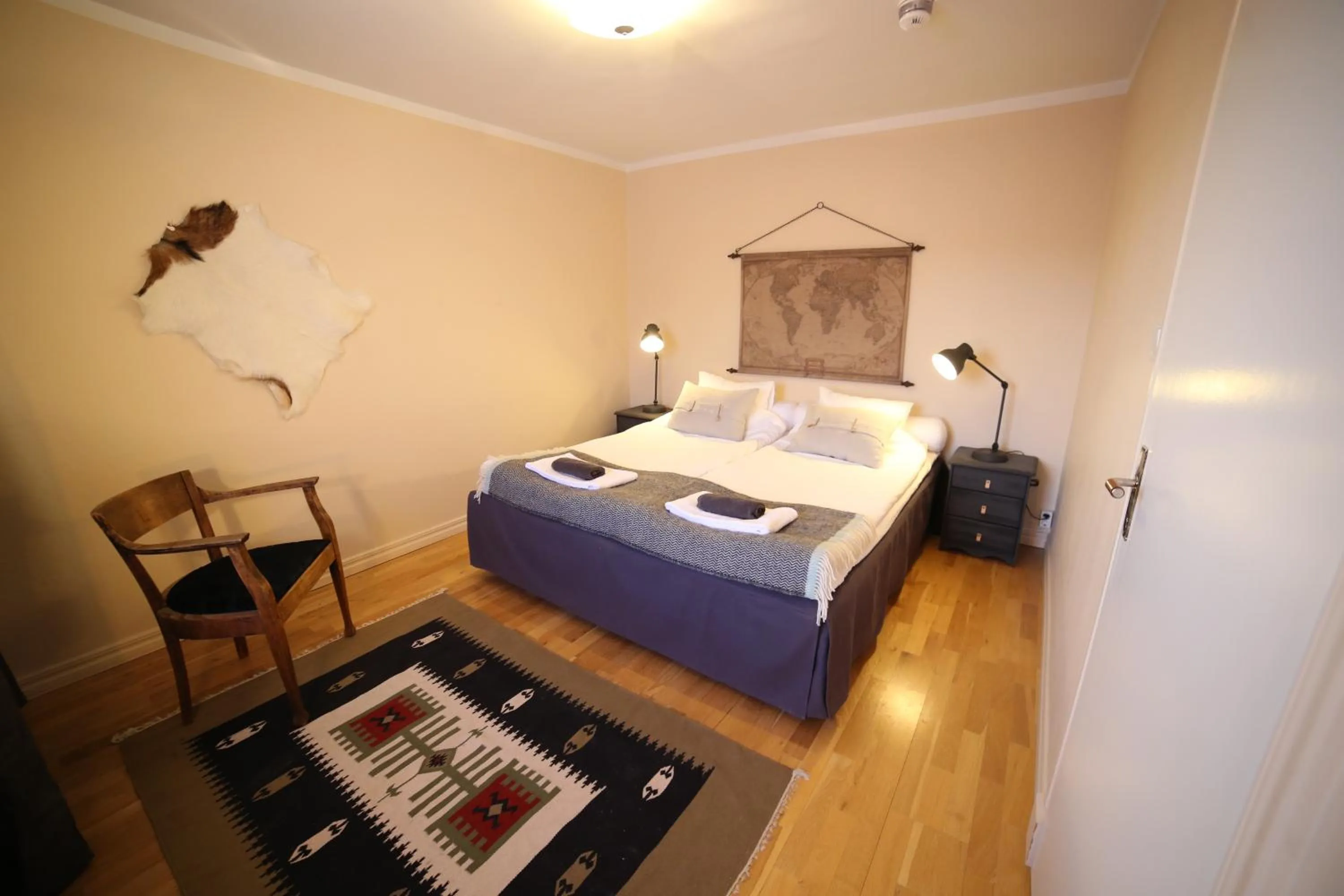 Bedroom in Millestgården Eco lodge