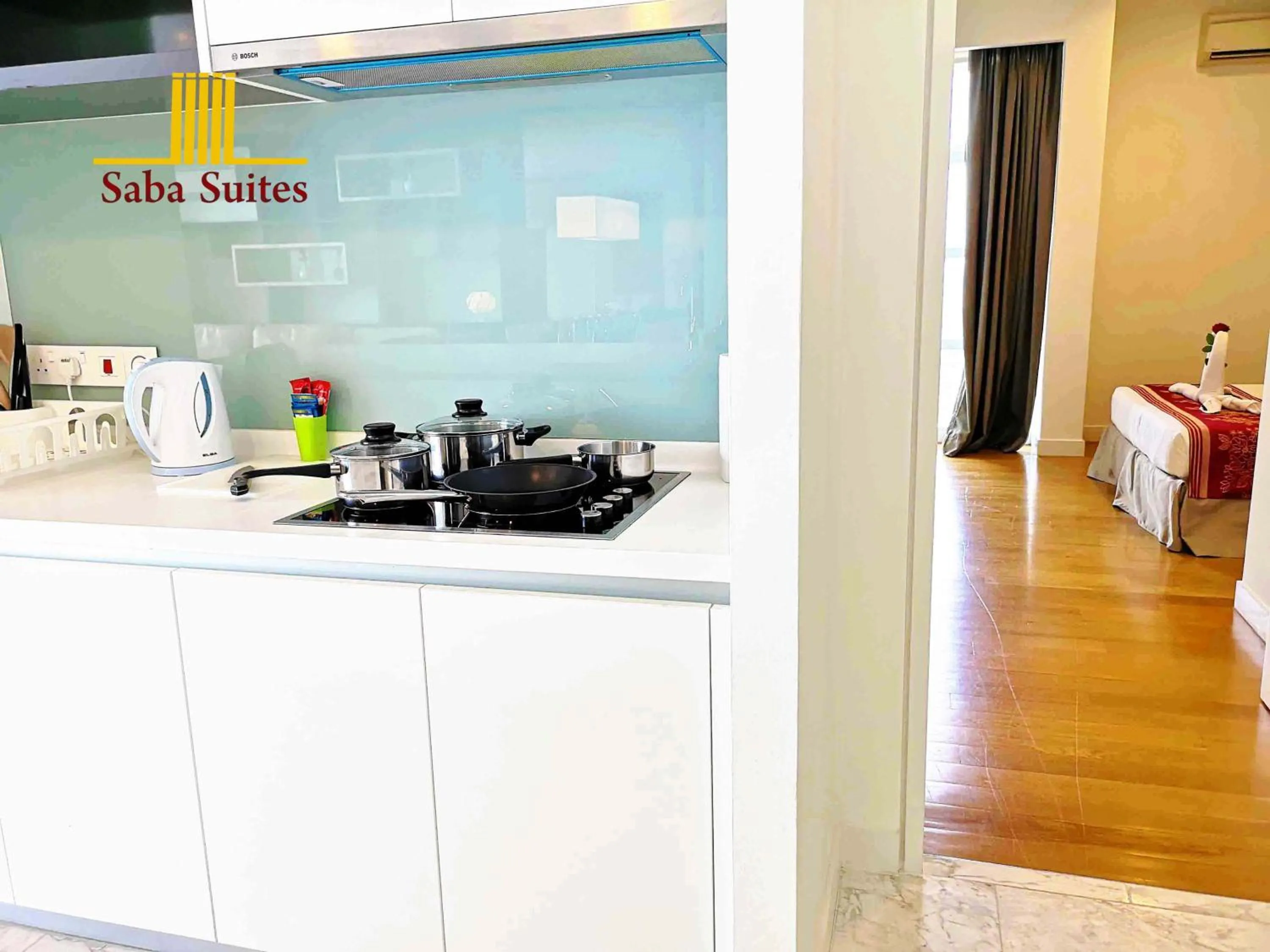 Kitchen or kitchenette in Saba Suites at Platinum KLCC Bukit Bintang Kuala Lumpur