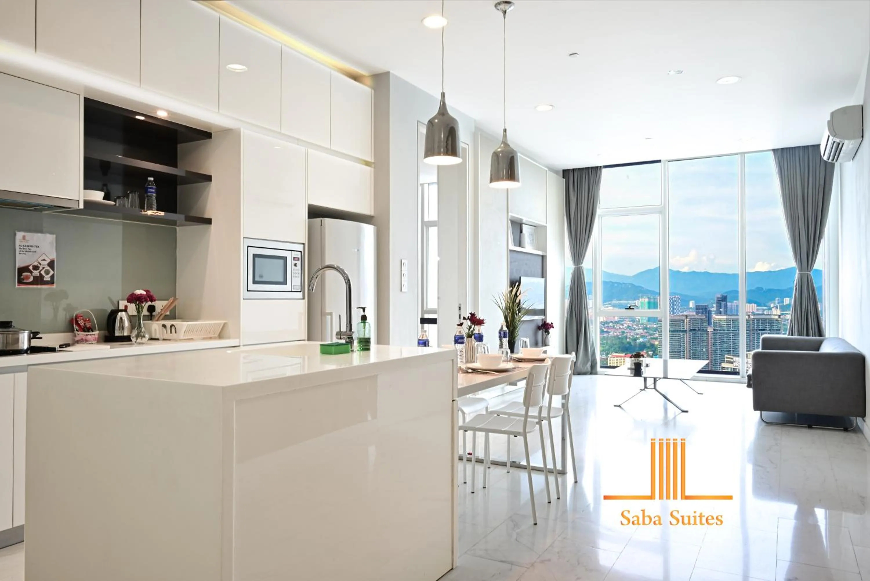 View (from property/room), Kitchen/Kitchenette in Saba Suites at Platinum KLCC Bukit Bintang Kuala Lumpur